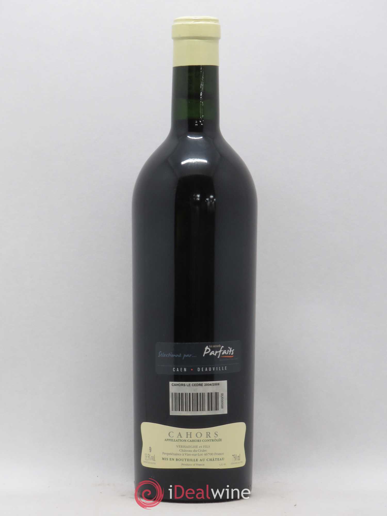 Cahors Château du Cèdre Cuvée Le Cèdre Pascal et Jean-Marc Verhaeghe 2010 - Lot de 1 bouteille - 1