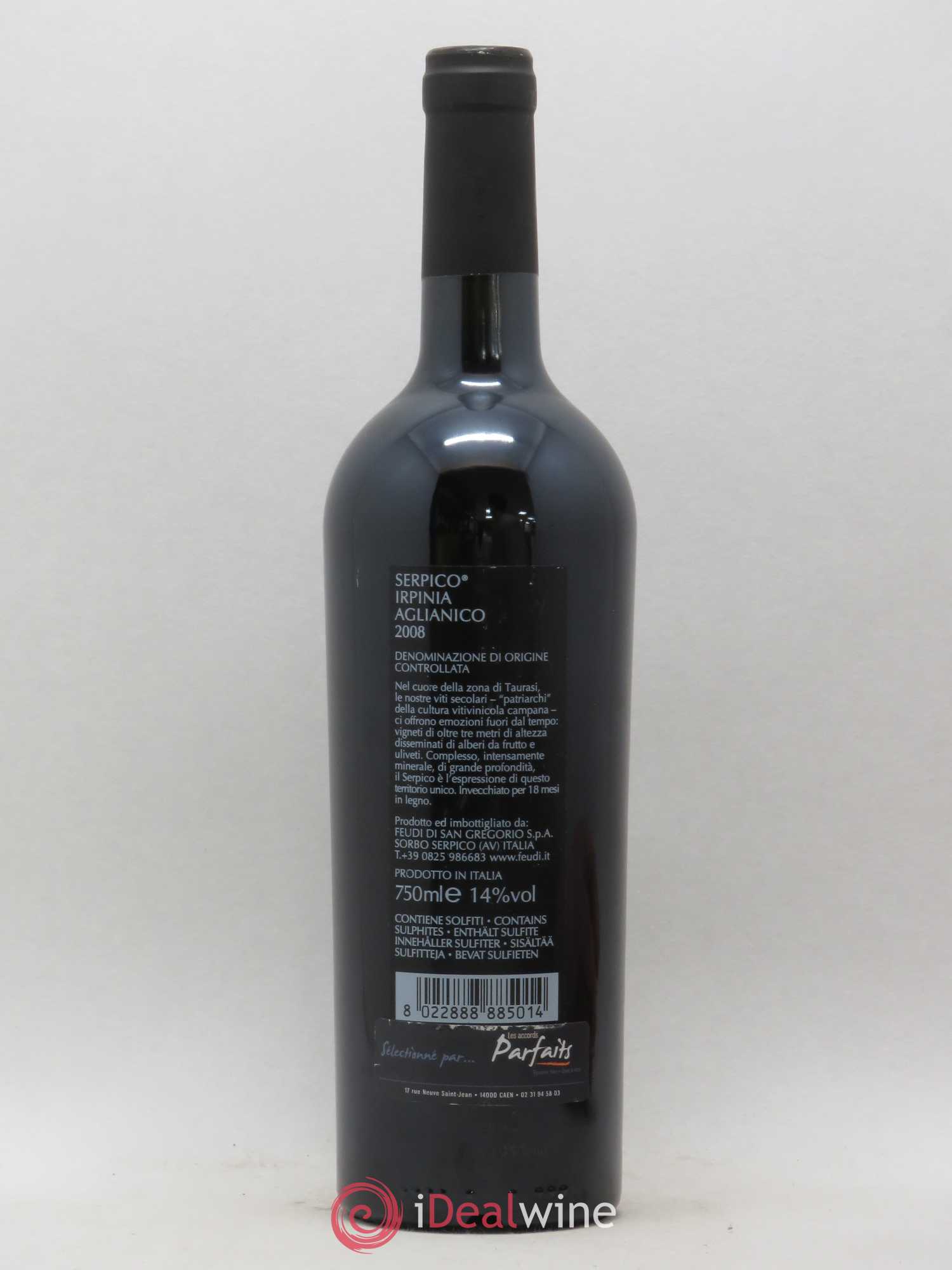 Italie Feudi di San Gregorio Serpico Rosso Irpinia Aglianico 2008 - Posten von 1 Flasche - 1