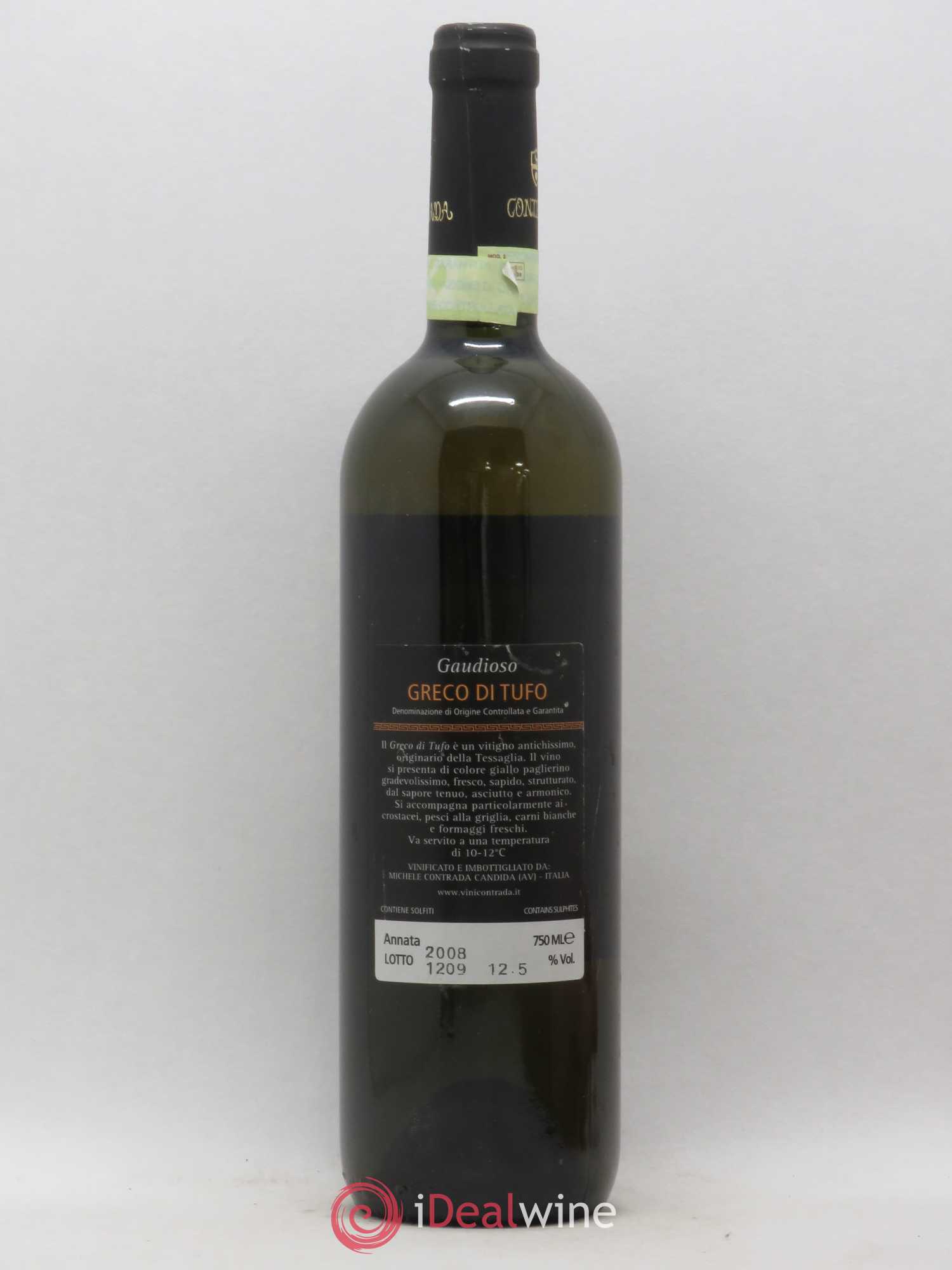 Italie Contrada Greco di Tufo DOCG Gaudioso 2008 - Posten von 1 Flasche - 1
