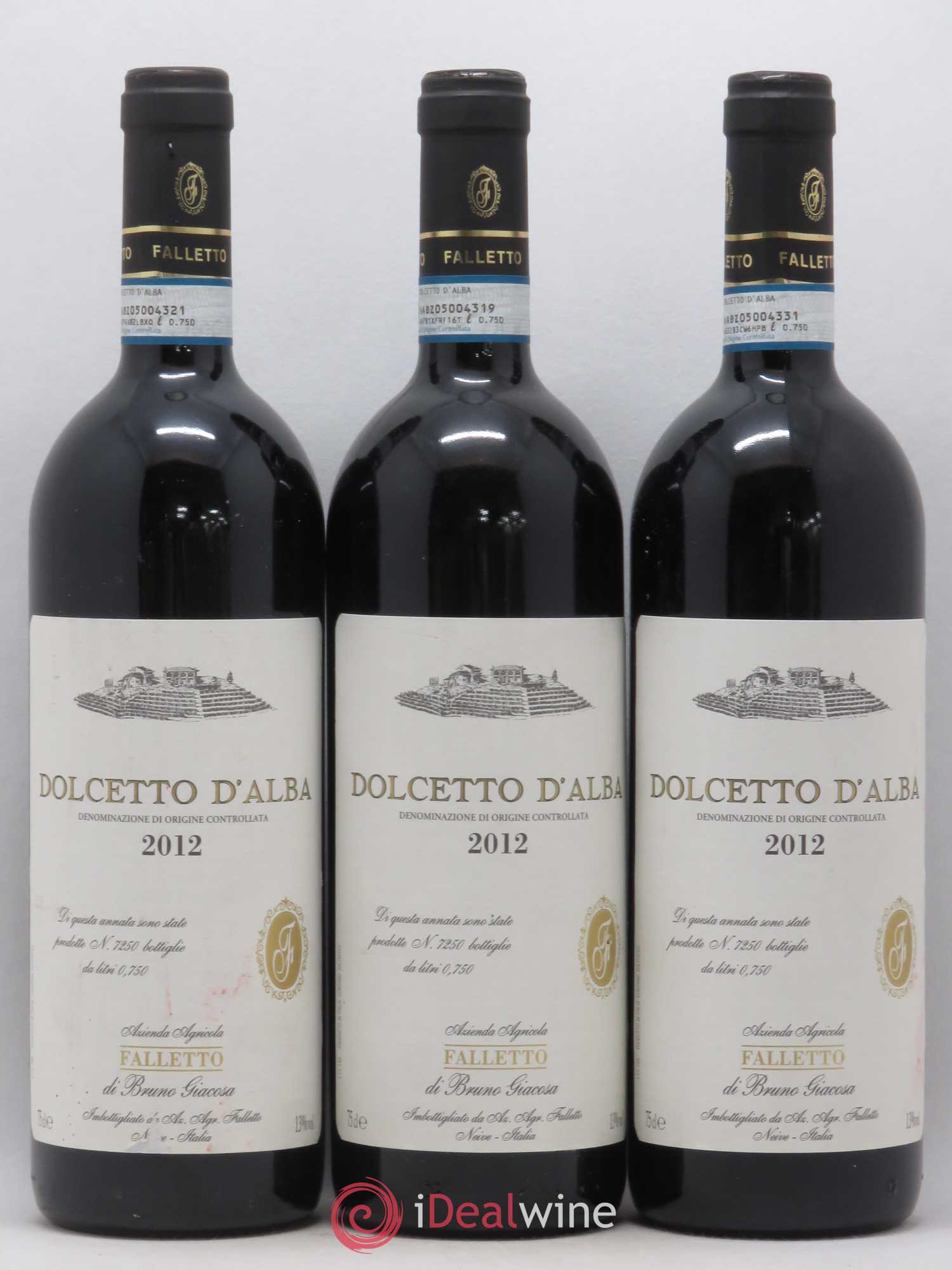 Dolcetto d'Alba DOC Falletto (sans prix de réserve) 2012 - Posten von 3 Flaschen - 0