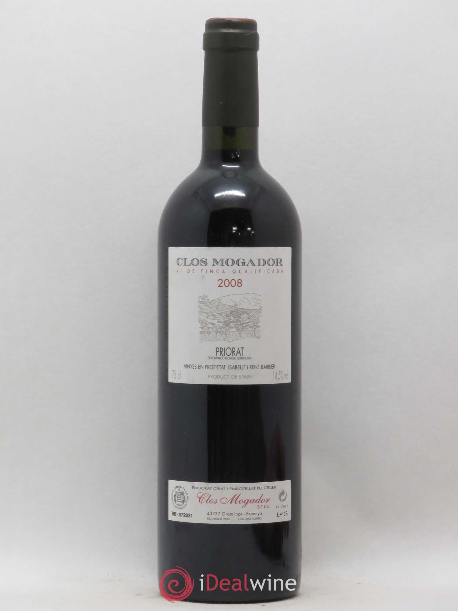 Priorat Clos Mogador DOCA René Barbier Vi de Finca 2008 - Lot of 1 bottle - 0