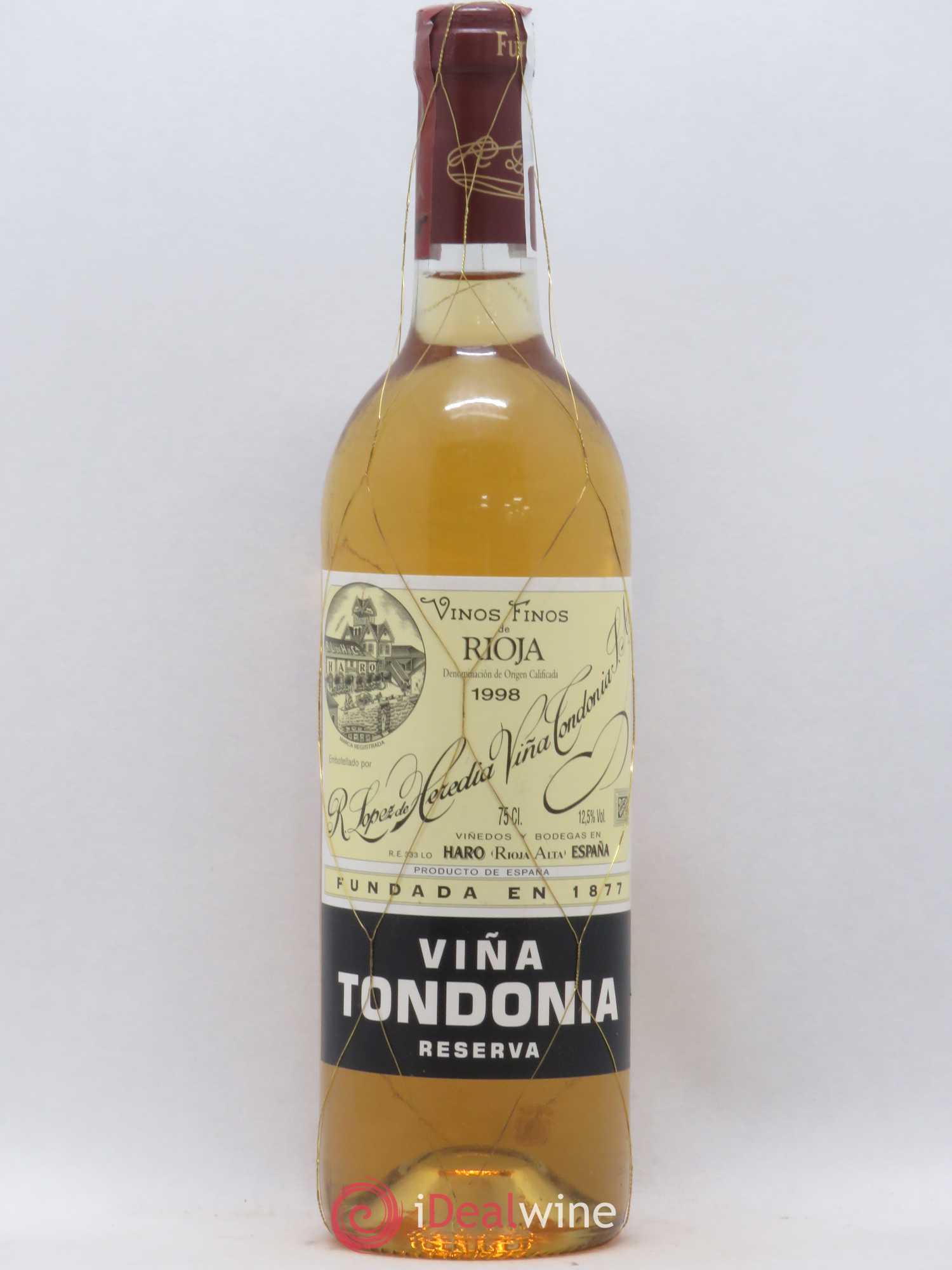 Rioja DOCA Reserva Vina Tondonia R. Lopez de Heredia 1998 - Lot de 1 bouteille - 0