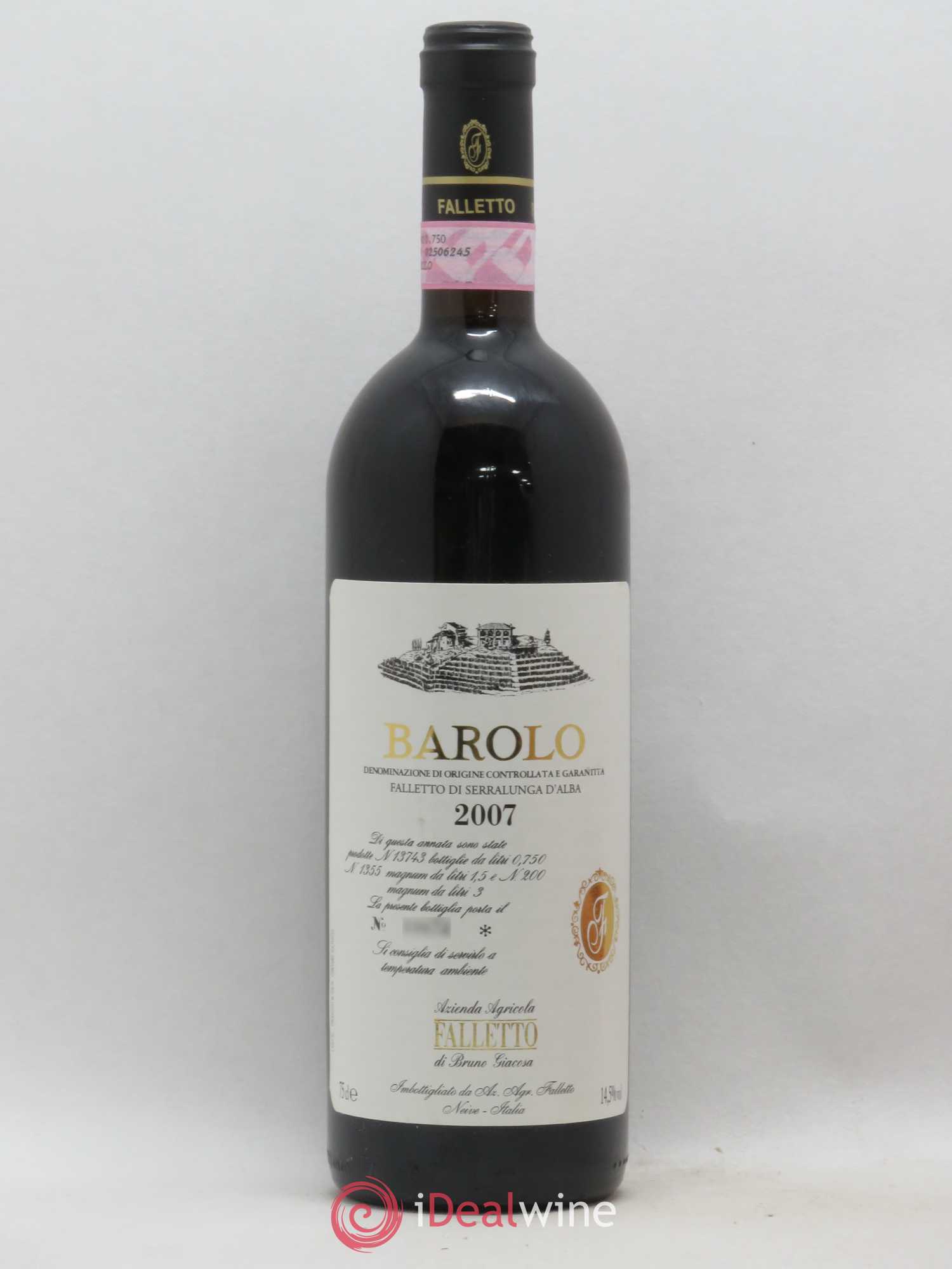 Barolo DOCG Falletto di Serralunga d'Alba Falletto - Bruno Giacosa 2007 - Lot de 1 bouteille - 0