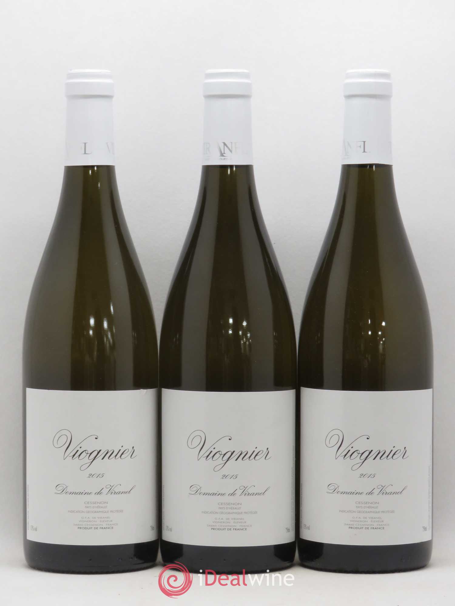 Pays d'Hérault Viognier Domaine de Viranel (sans prix de réserve) 2015 - Posten von 3 Flaschen - 0
