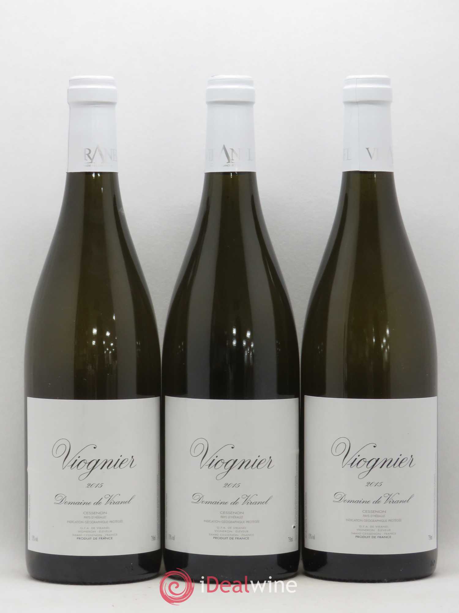 Pays d'Hérault Viognier Domaine de Viranel (sans prix de réserve) 2015 - Posten von 3 Flaschen - 0