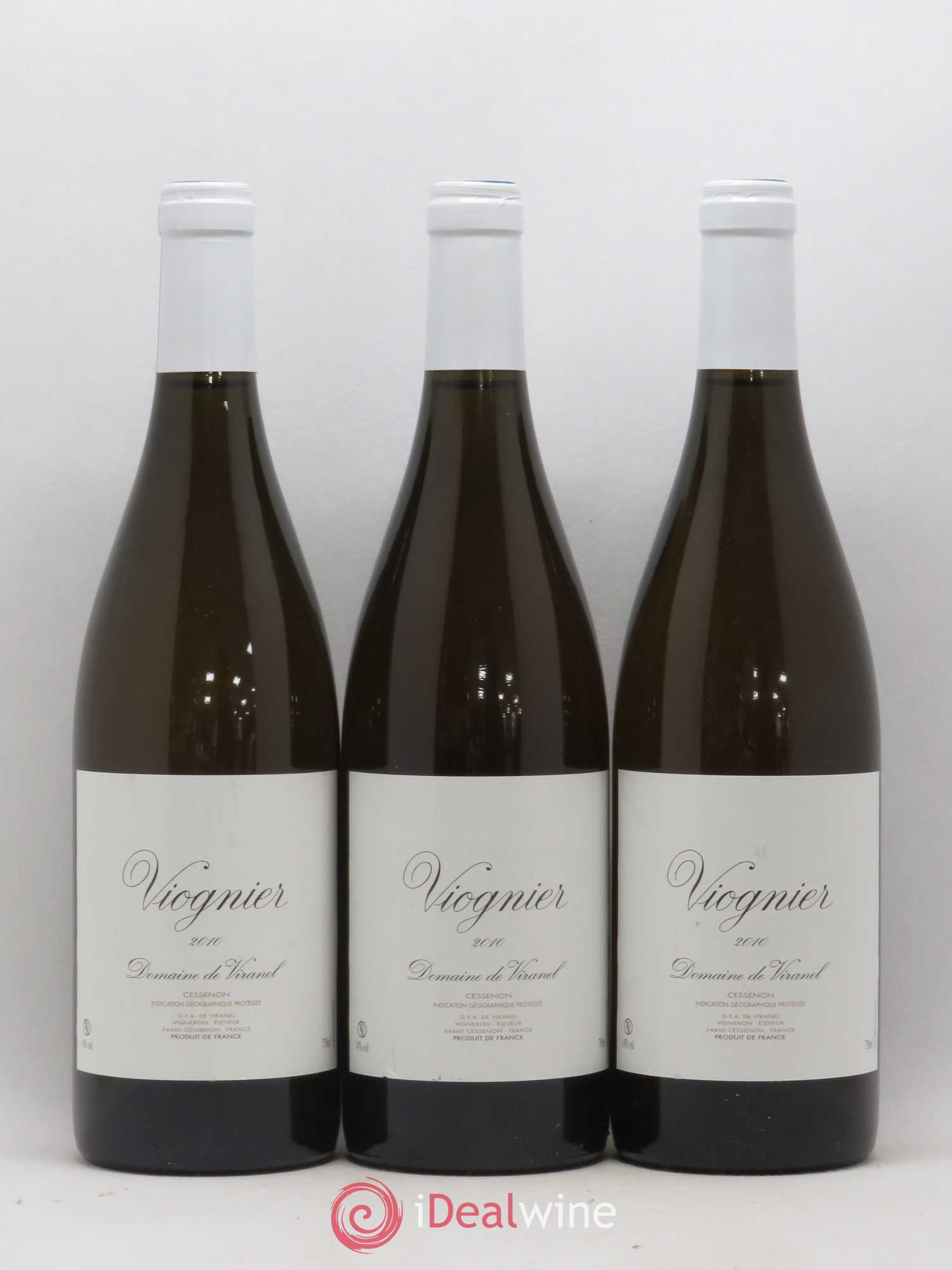 Pays d'Hérault Viognier Domaine de Viranel (sans prix de réserve) 2010 - Posten von 3 Flaschen - 0