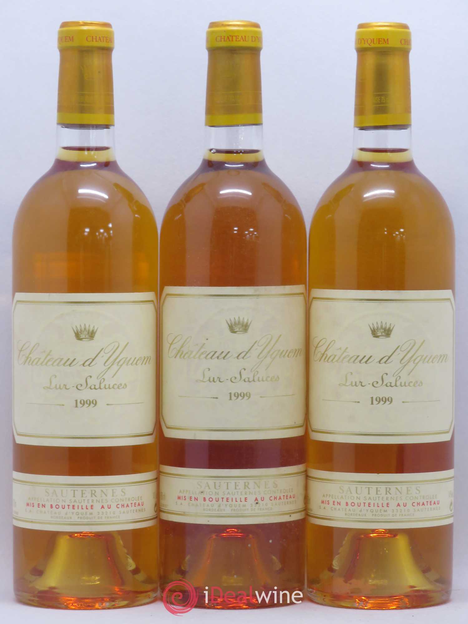 Château d' Yquem 1er Cru Classé Supérieur 1999 - Lotto di 3 bottiglie - 0