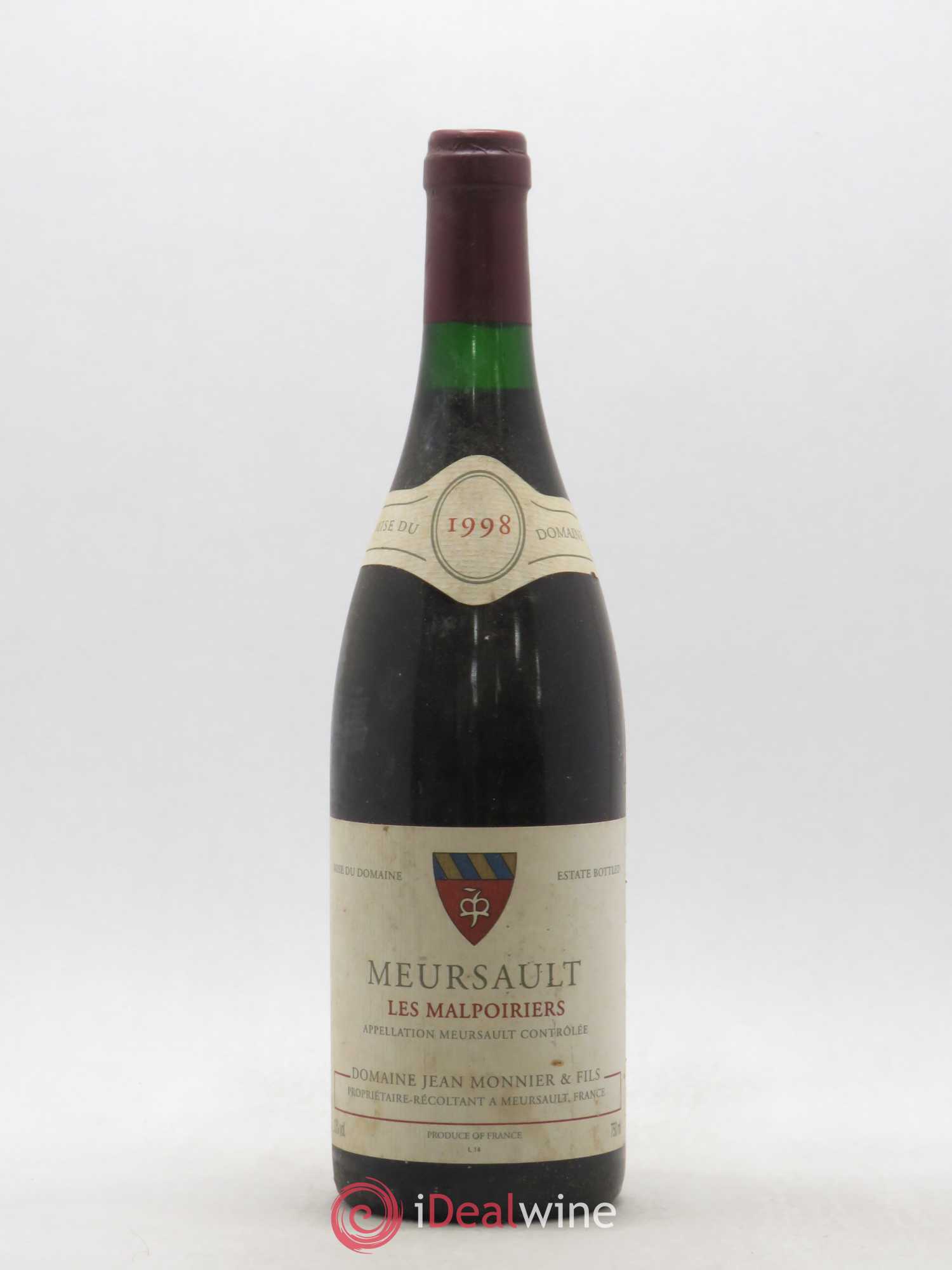 Meursault Les Malpoiriers Domaine Jean Monnier et Fils 1998 - Lot of 1 bottle - 0