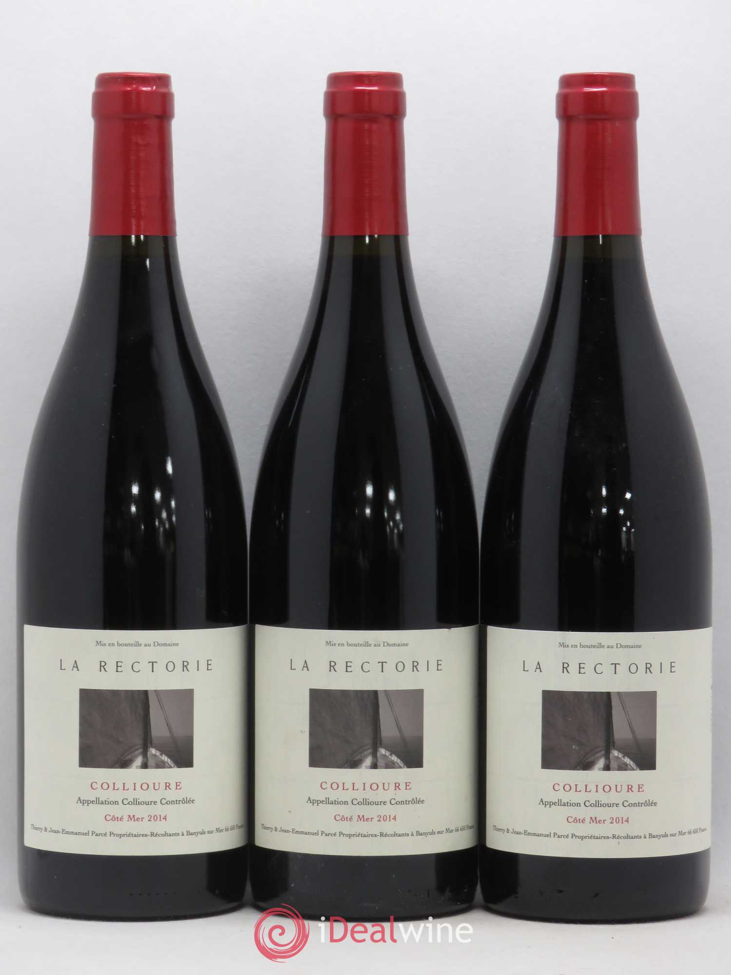 Collioure La Rectorie (Domaine de) Côté Mer Thierry et Jean Emmanuel Parcé 2014 - Lot de 3 bouteilles - 0