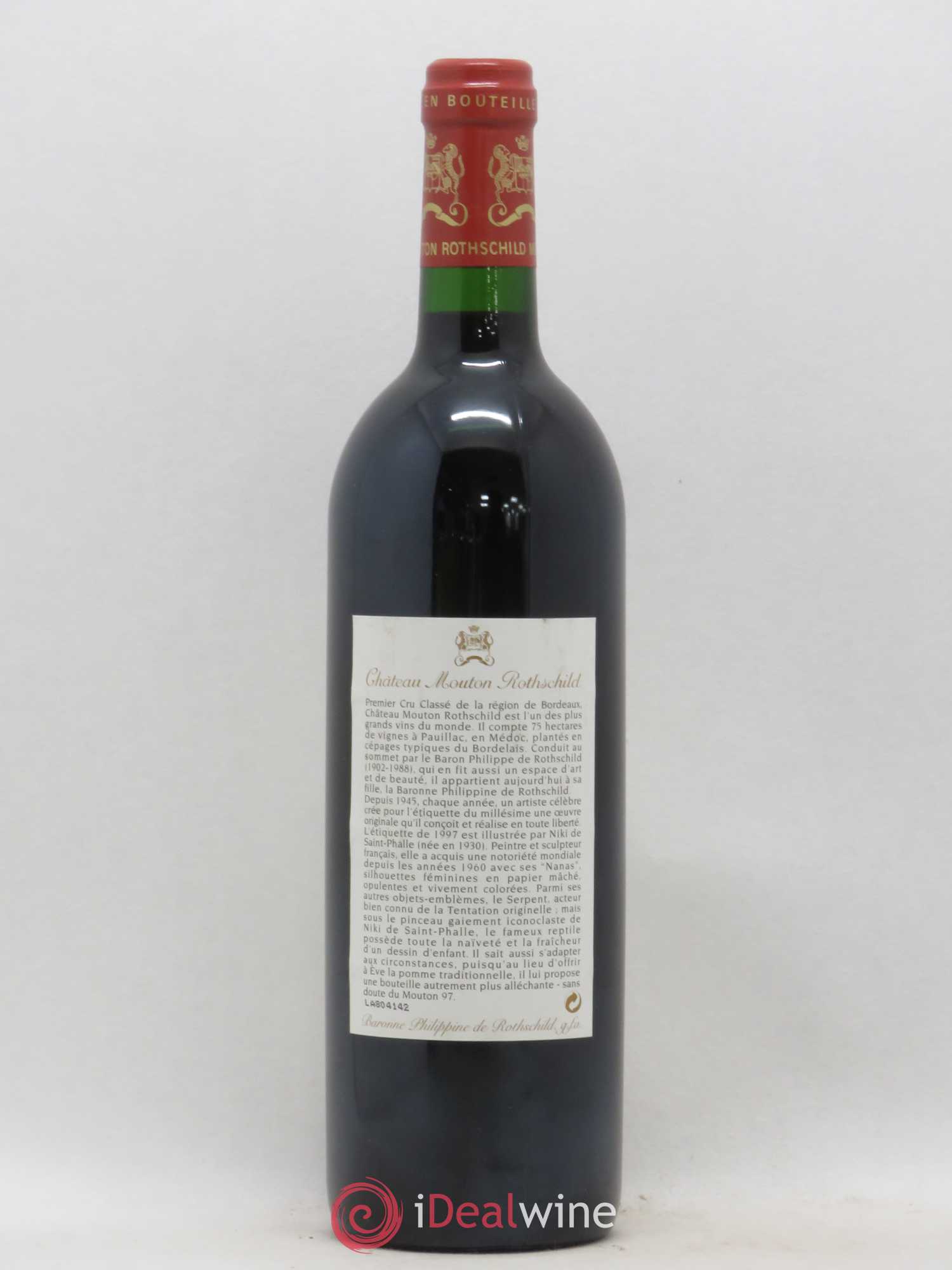 Château Mouton Rothschild 1er Grand Cru Classé 1997 - Lot de 1 bouteille - 1