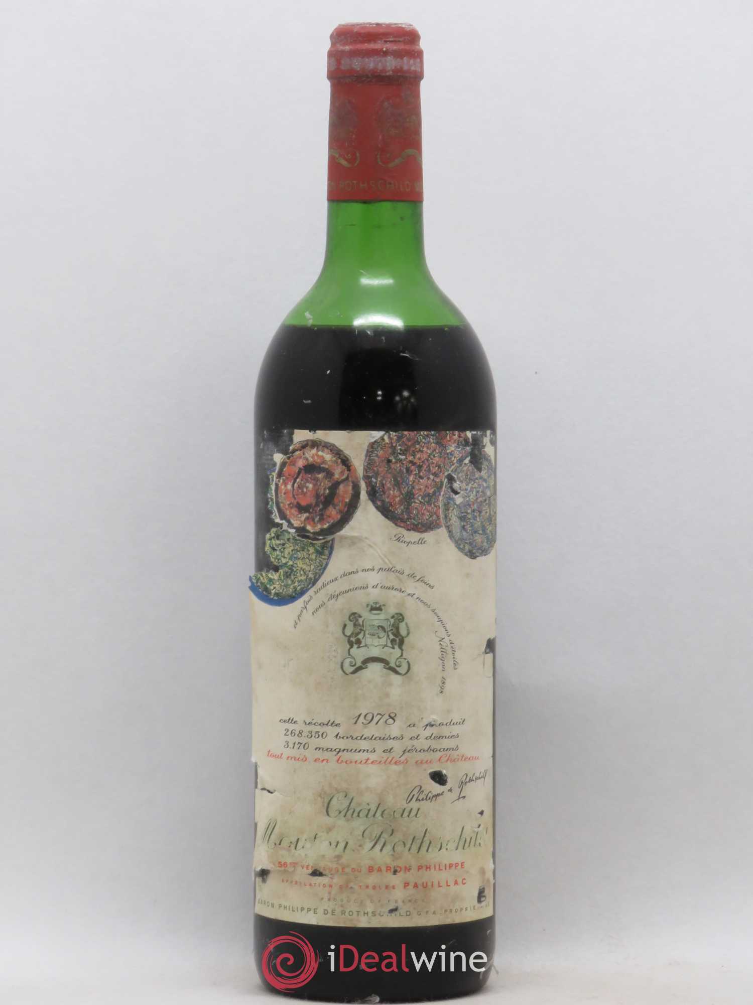 Château Mouton Rothschild 1er Grand Cru Classé 1978 - Lot de 1 bouteille - 0