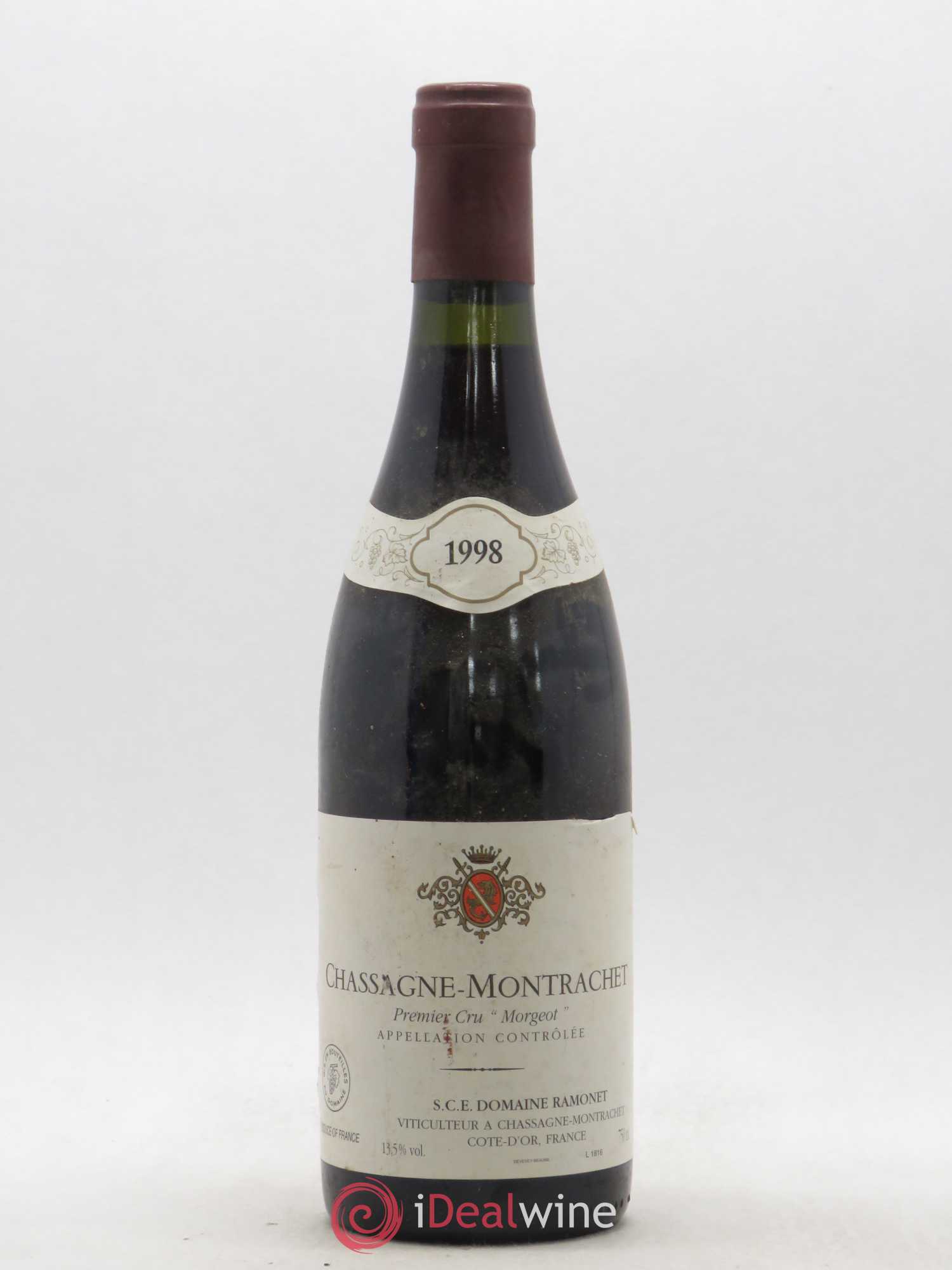 Chassagne-Montrachet 1er Cru Morgeot Ramonet (Domaine) 1998 - Lot de 1 bouteille - 0