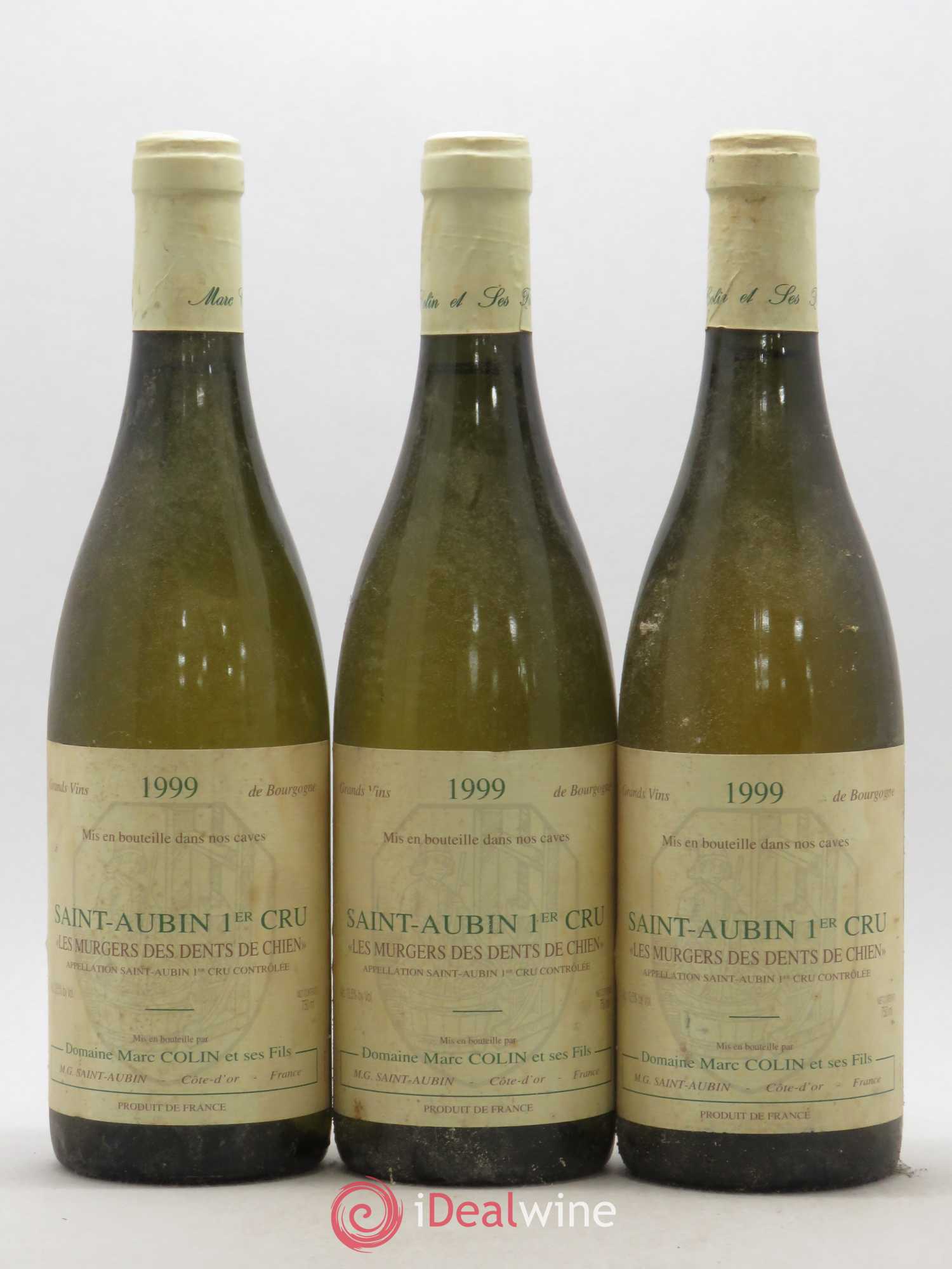 Saint-Aubin 1er Cru Les Murgers des Dents de Chien Marc Colin 1999 - Posten von 3 Flaschen - 0