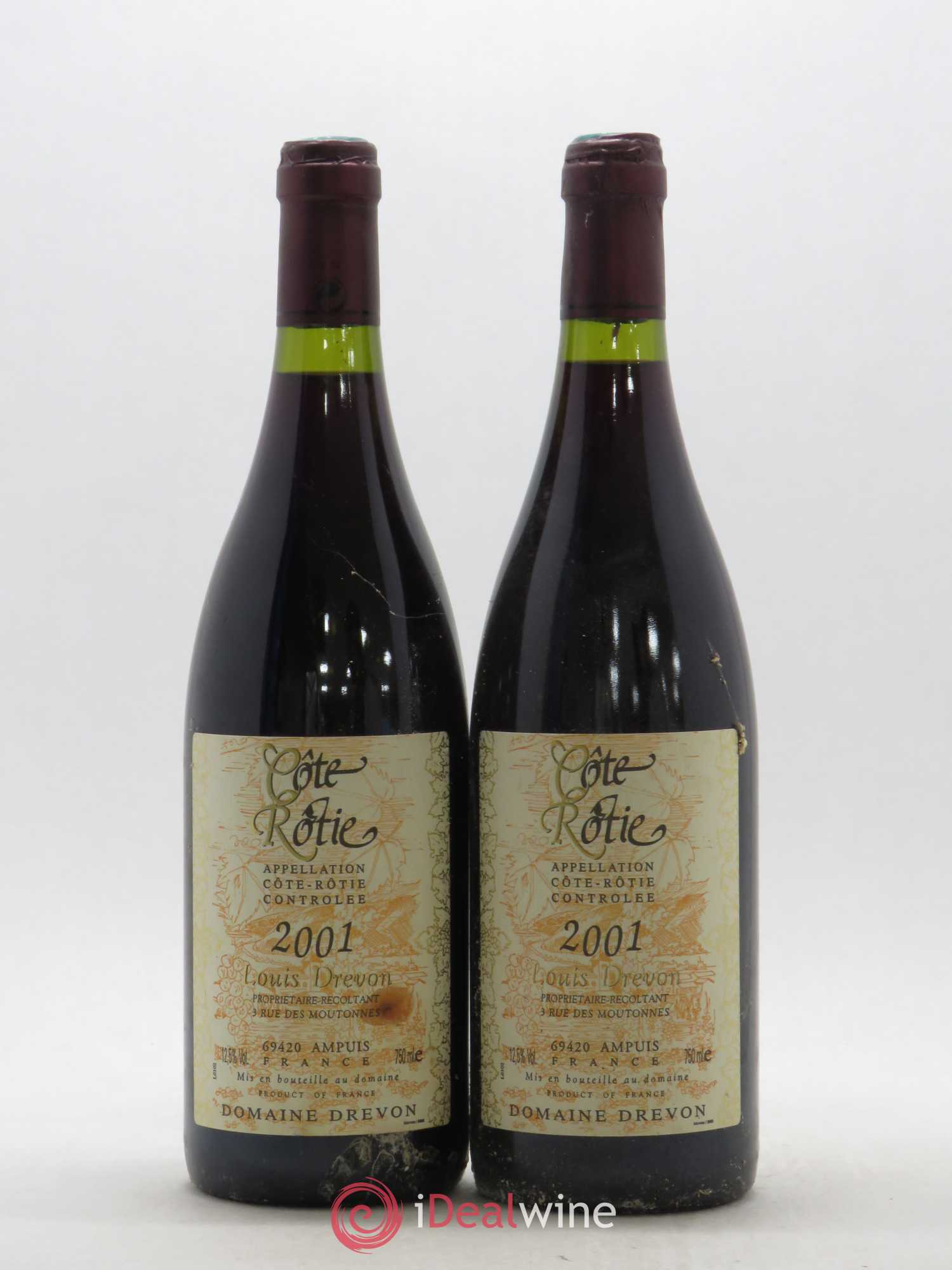 Côte-Rôtie Domaine Drevon 2001 - Lot de 2 bouteilles - 0