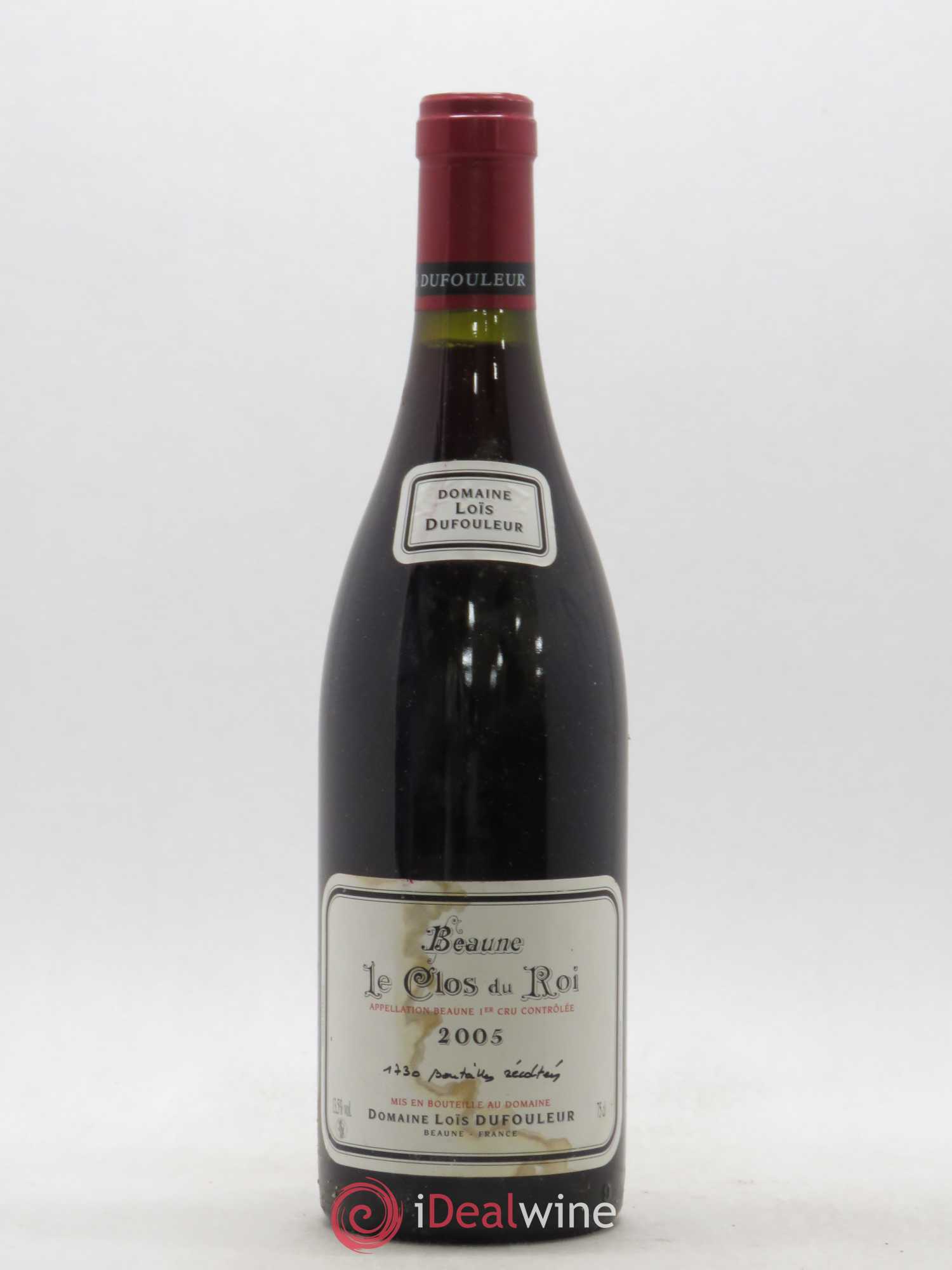 Beaune 1er Cru Le Clos du Roi Loïs Dufouleur 2005 - Posten von 1 Flasche - 0