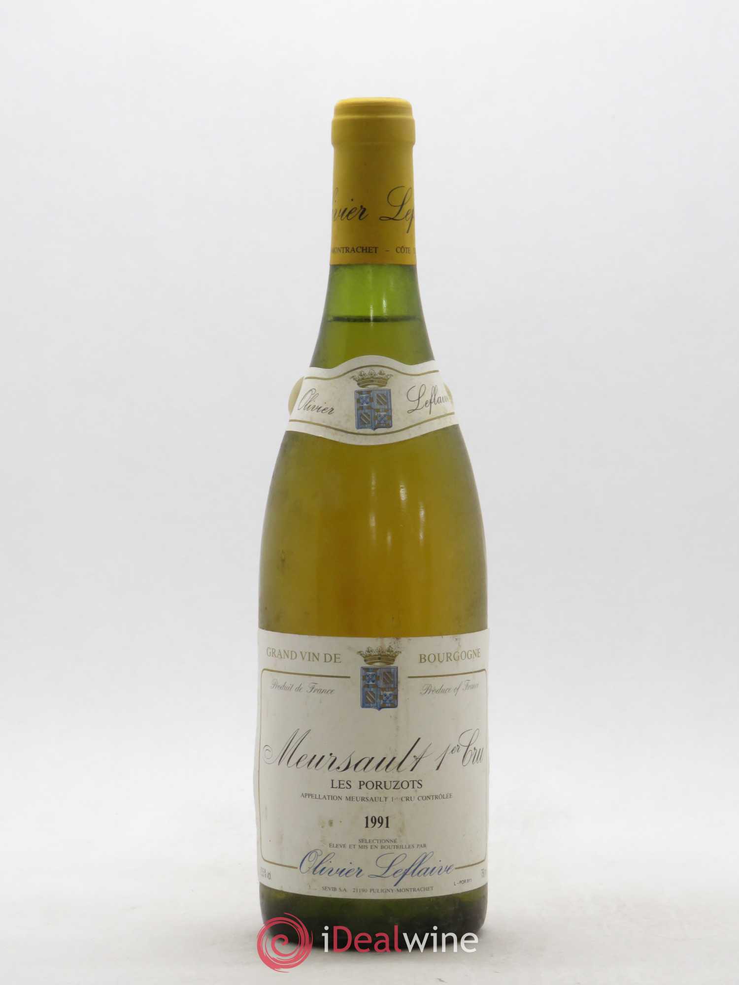 Meursault 1er Cru Les Poruzots Olivier Leflaive 1991 - Posten von 1 Flasche - 0