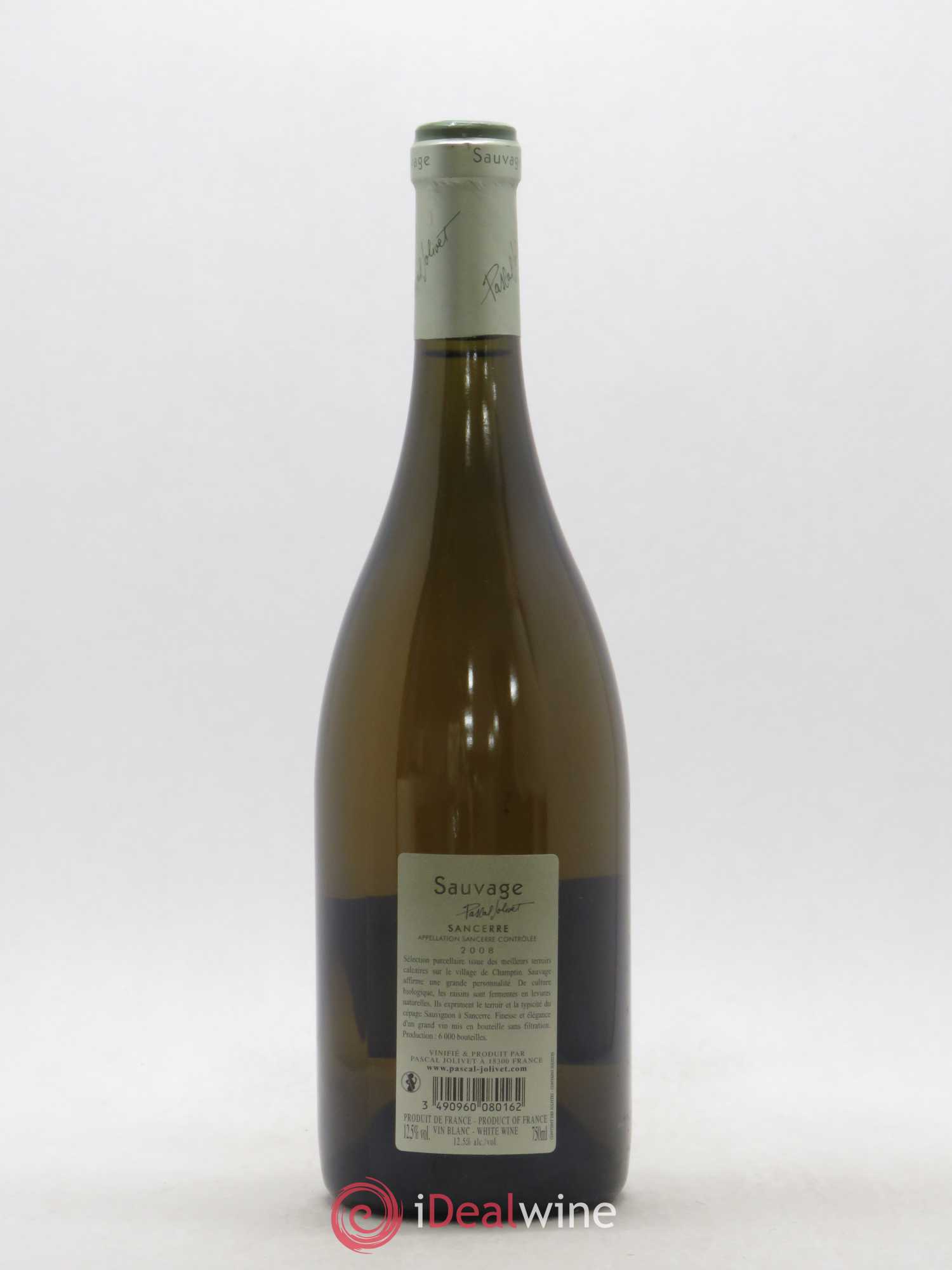 Sancerre Sauvage Pascal Jolivet 2008 - Lot de 1 bouteille - 1
