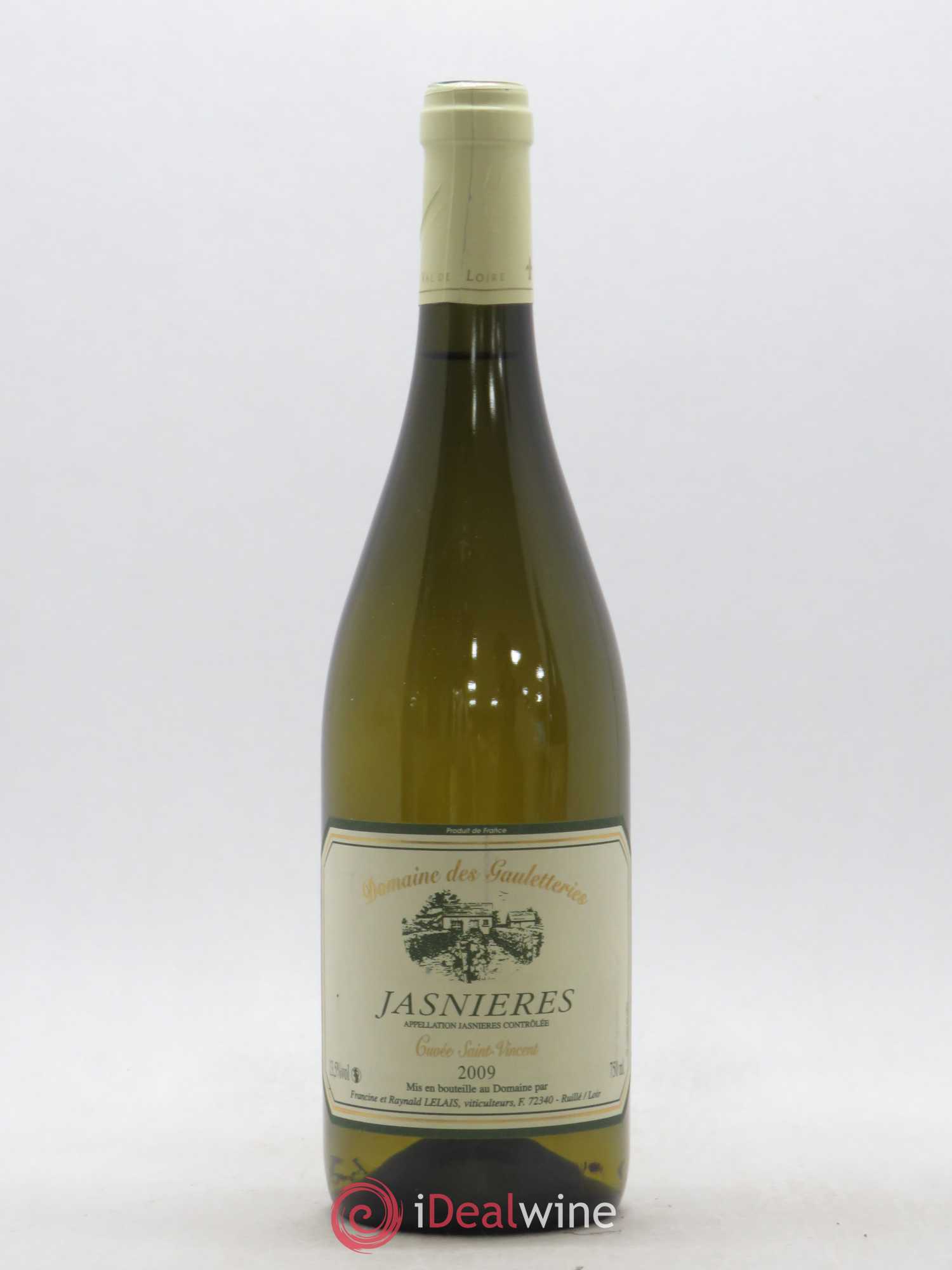 Jasnières Cuvée Saint-Vincent Domaine des Gauletteries (sans prix de réserve) 2009 - Lot de 1 bouteille - 0