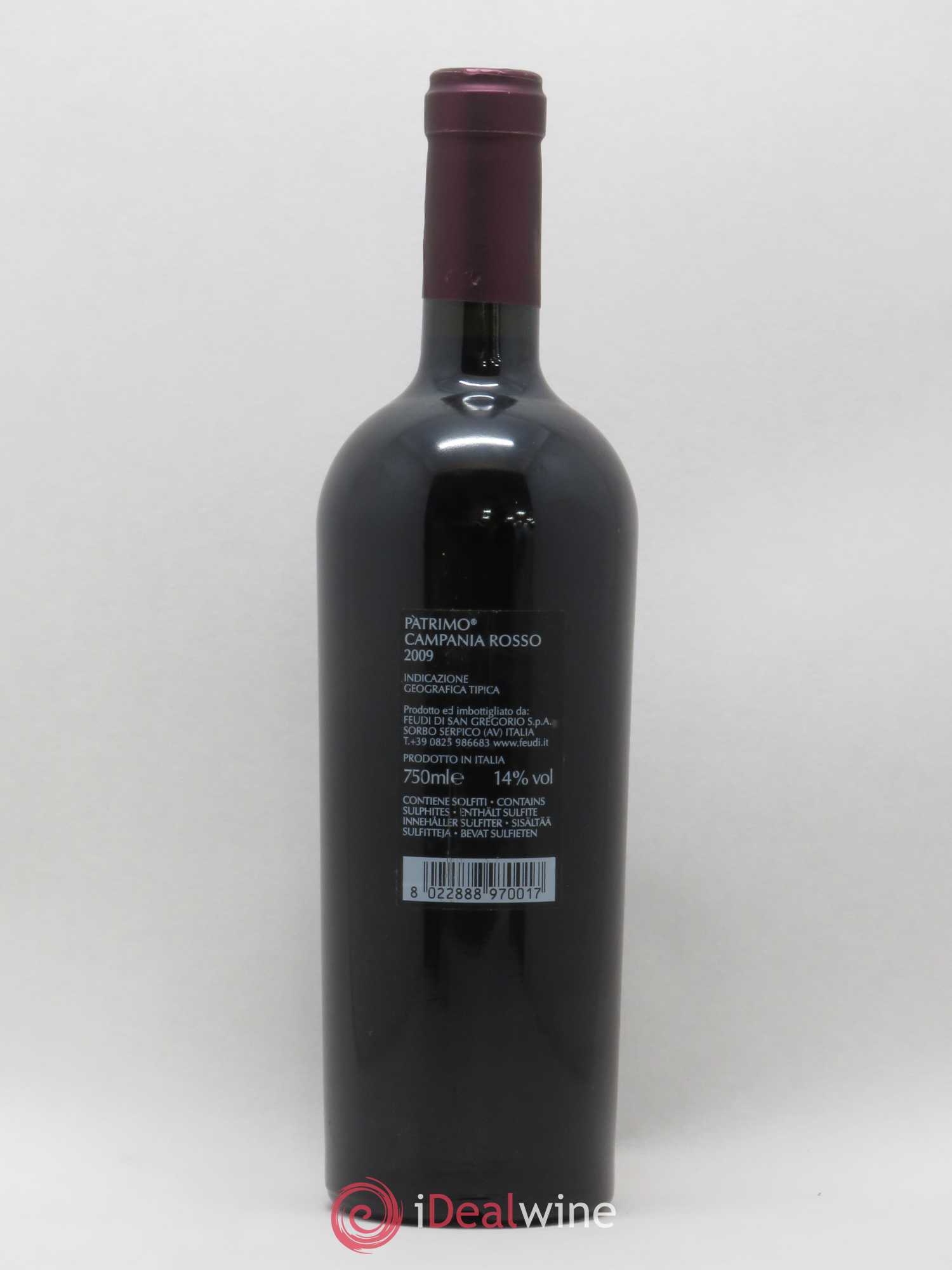 Italie Patrimo Campania Rosso Feudi Di San Gregorio 2009 - Posten von 1 Flasche - 1