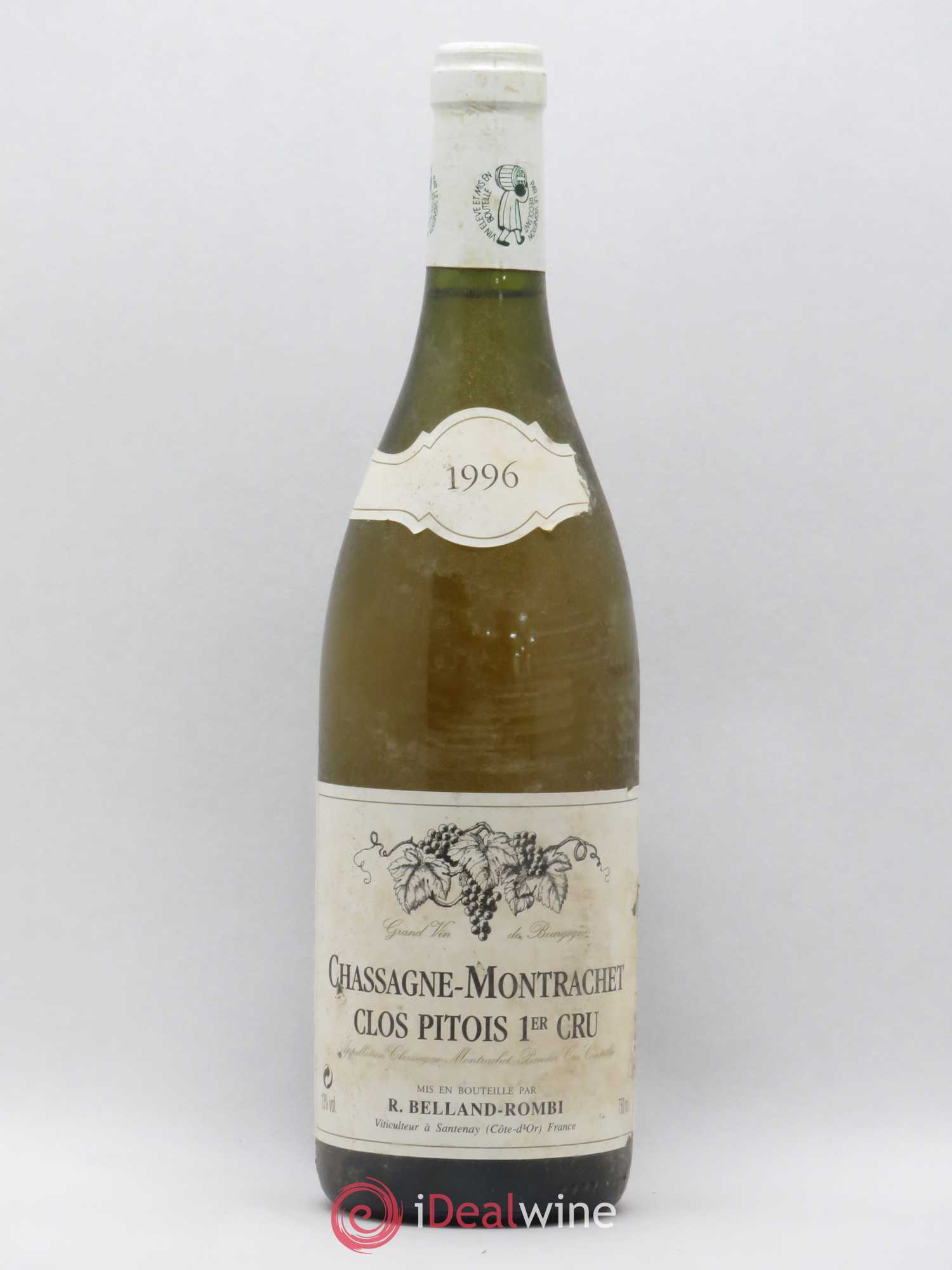 Chassagne-Montrachet 1er Cru Clos Pitois Belland Rombi 1996 - Lot de 1 bouteille - 0