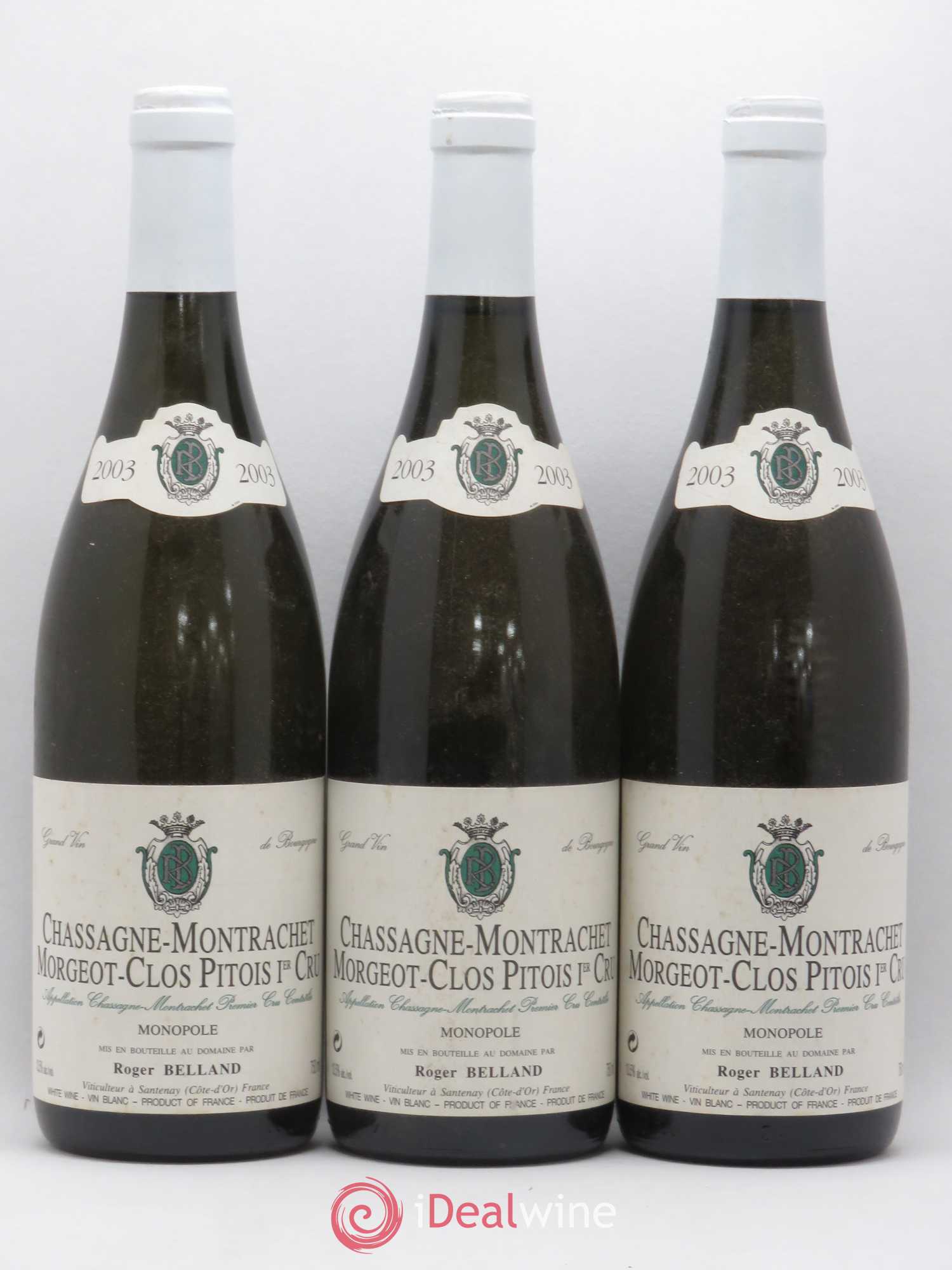 Chassagne-Montrachet 1er Cru 2003 - Posten von 3 Flaschen - 0