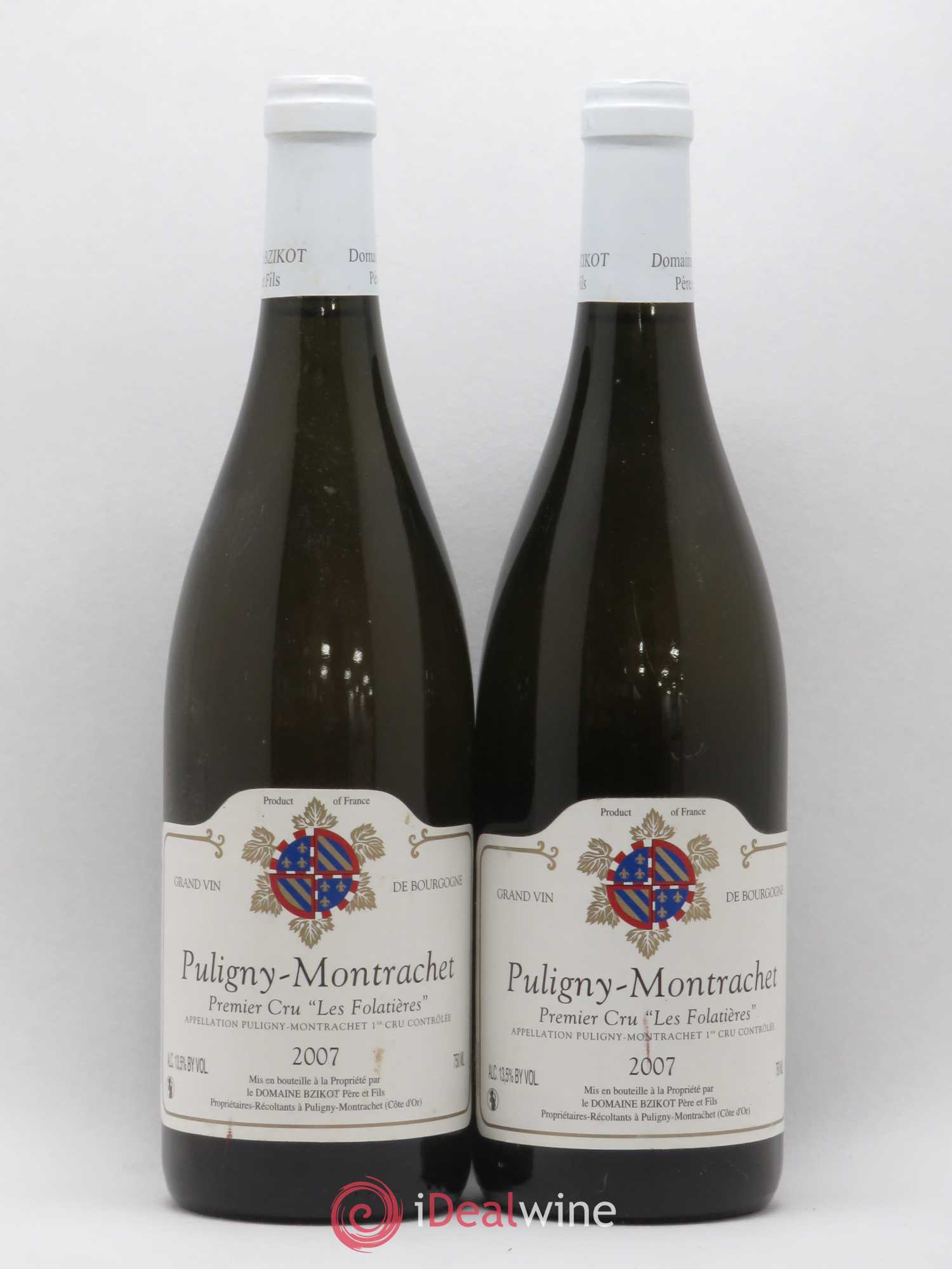 Puligny-Montrachet 1er Cru Les Folatières Domaine Bzikot 2007 - Lotto di 2 bottiglie - 0