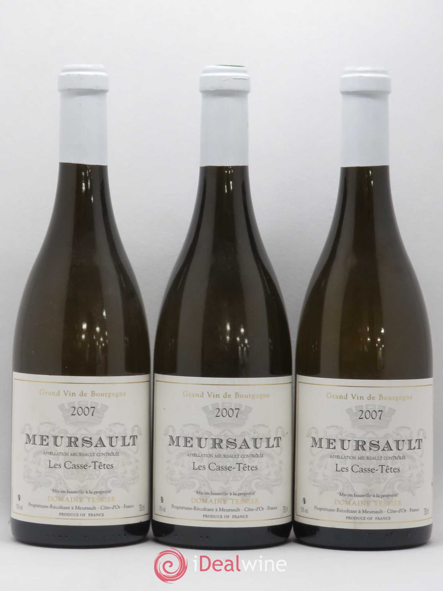 Meursault Les Casses Têtes Domaine Tessier 2007 - Posten von 3 Flaschen - 0