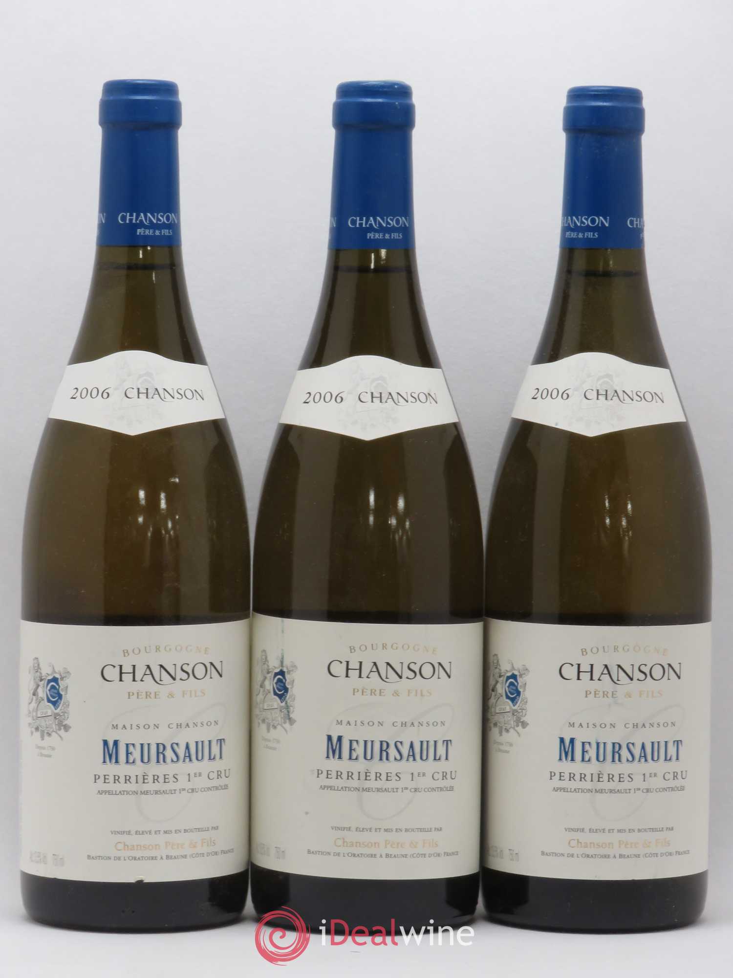 Meursault 1er Cru Domaine Chanson 2006 - Lot de 3 bouteilles - 0