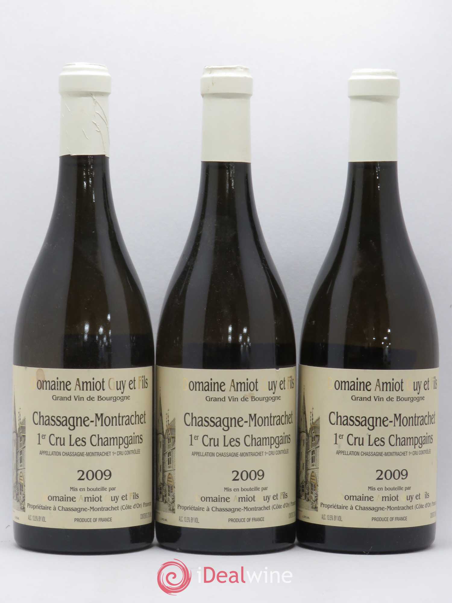 Chassagne-Montrachet 1er Cru Les Champgains Domaine Amiot Guy 2009 - Posten von 3 Flaschen - 0