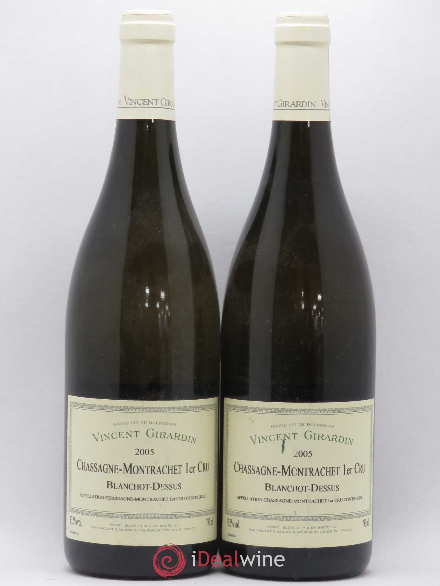 Chassagne-Montrachet 1er Cru Blanchot Dessus Vincent Girardin 2005 - Posten von 2 Flaschen - 0