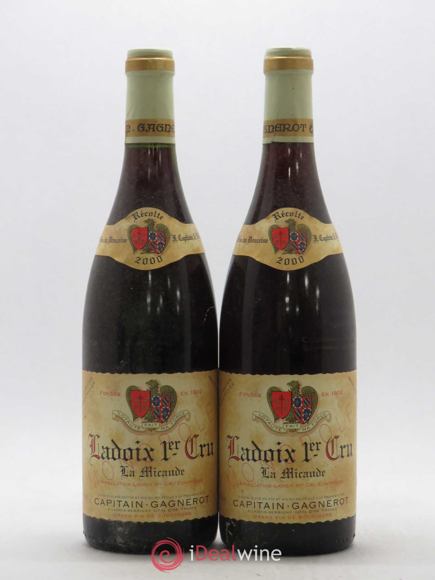 Ladoix 1er Cru La Micaude Capitain Gagnerot 2000 - Lot de 2 bouteilles - 0
