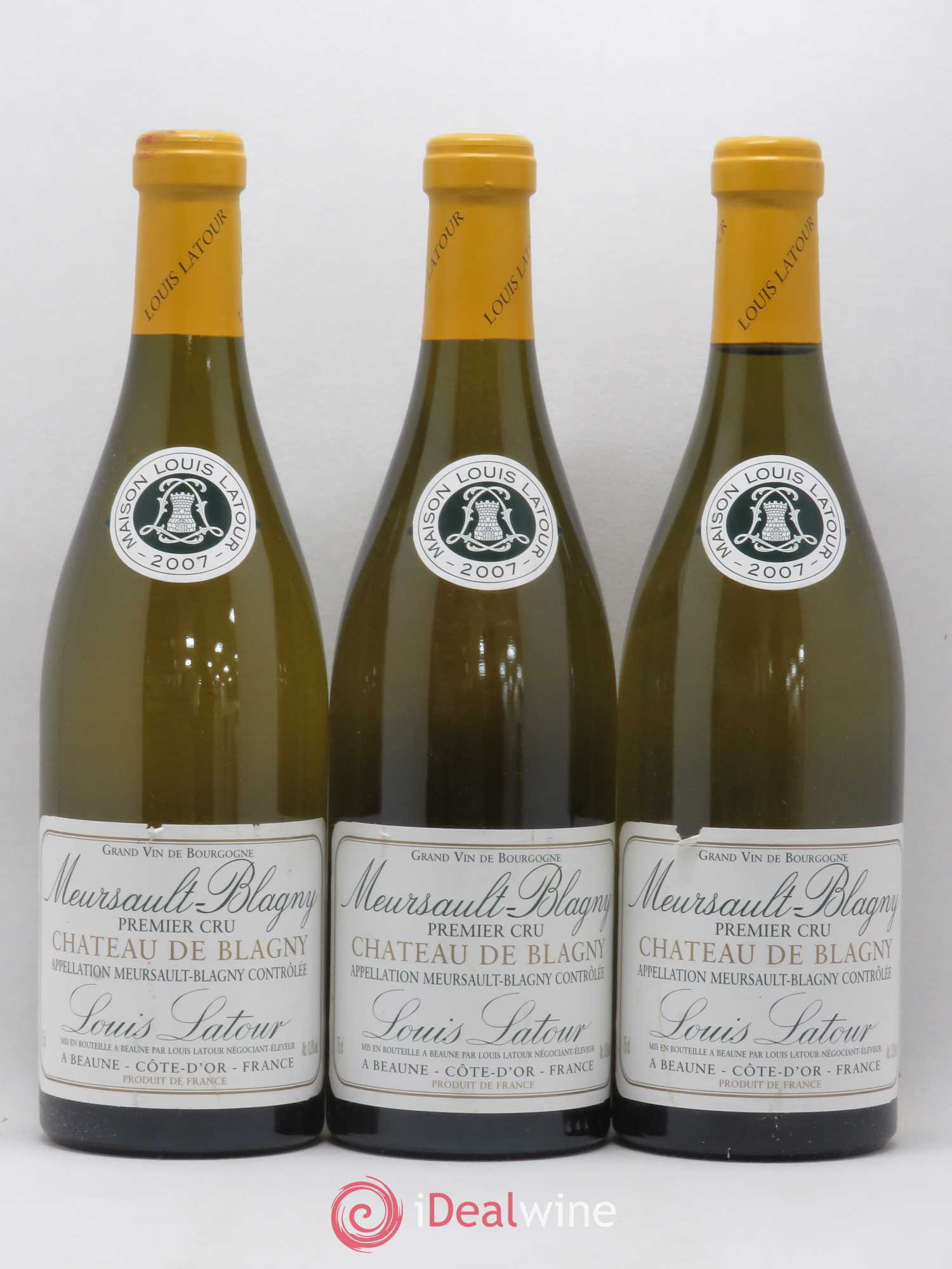 Meursault 1er Cru Blagny - Château de Blagny Louis Latour 2007 - Lot de 3 bouteilles - 0