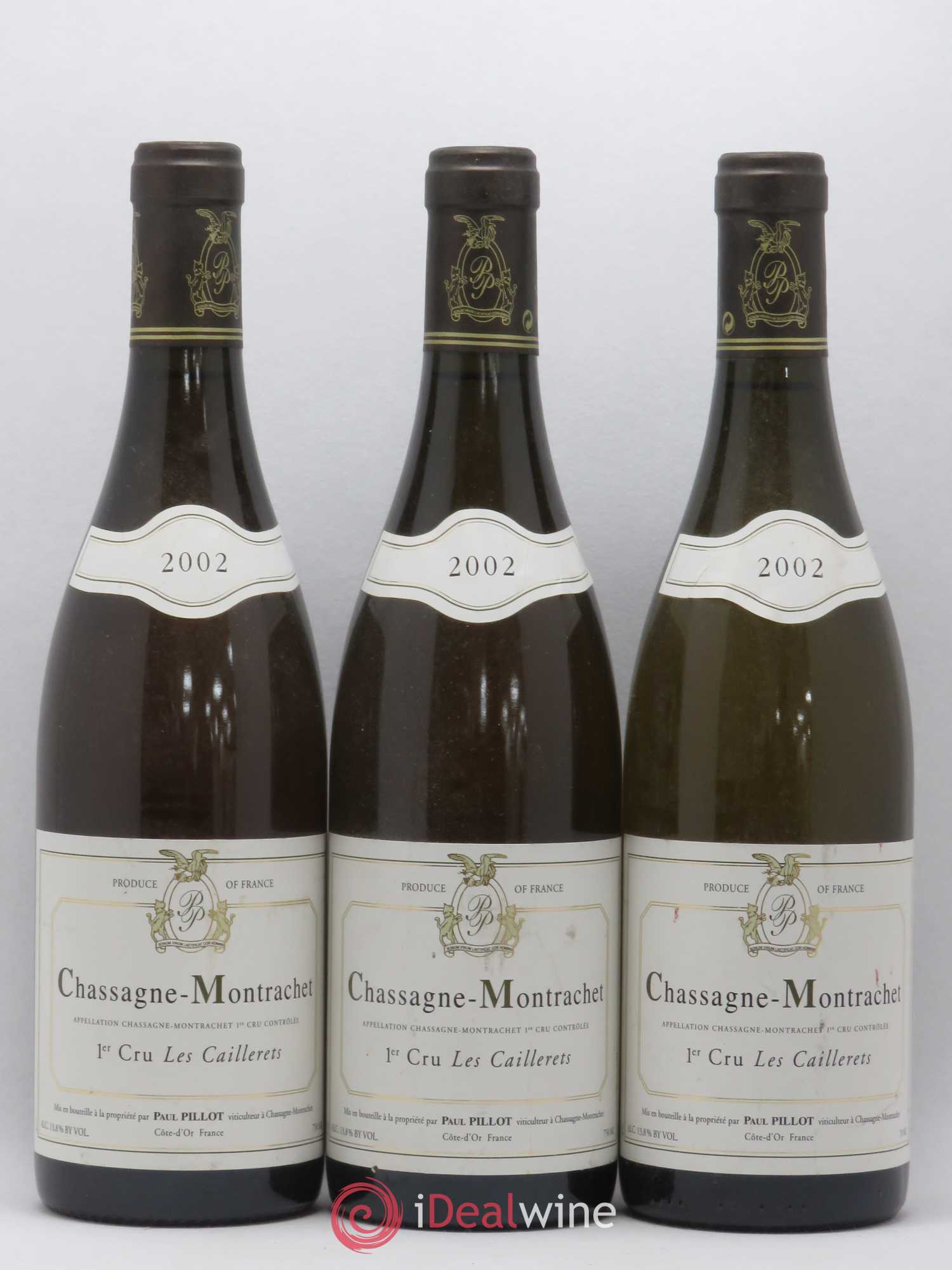 Chassagne-Montrachet 1er Cru Les Caillerets Paul Pillot (Domaine) 2002 - Lot de 3 bouteilles - 0