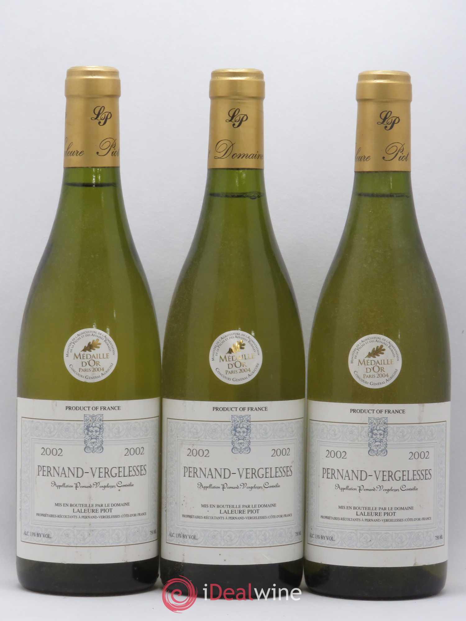 Pernand-Vergelesses Domaine Laleure Piot 2002 - Posten von 3 Flaschen - 0