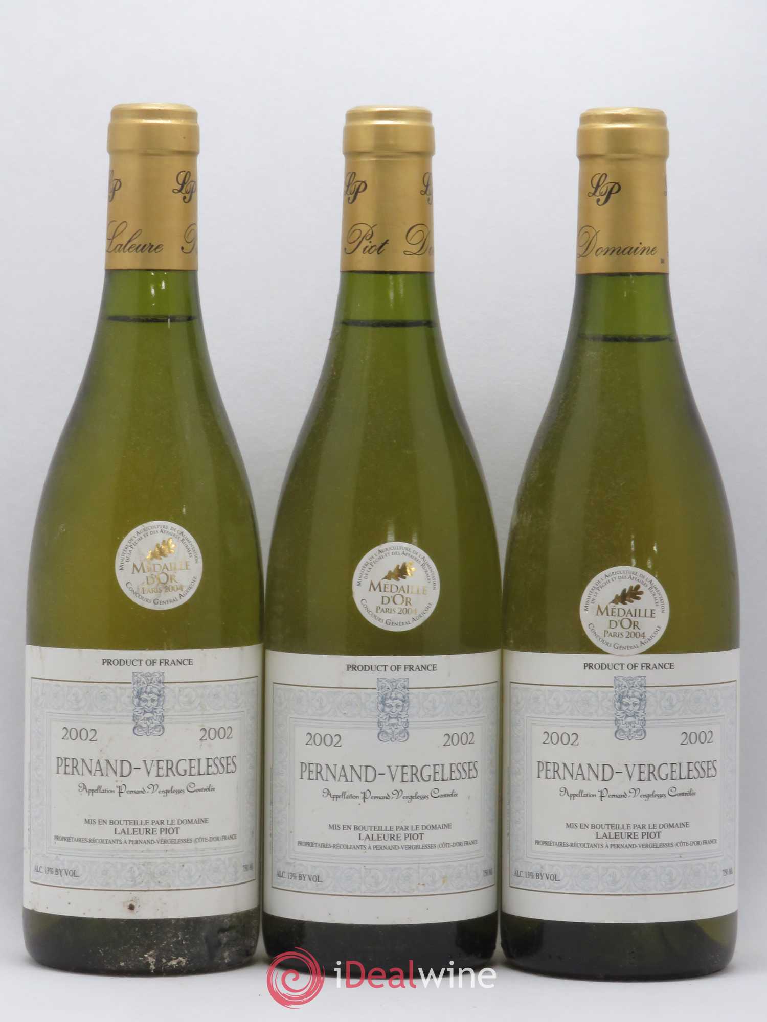 Pernand-Vergelesses Domaine Laleure Piot 2002 - Posten von 3 Flaschen - 0