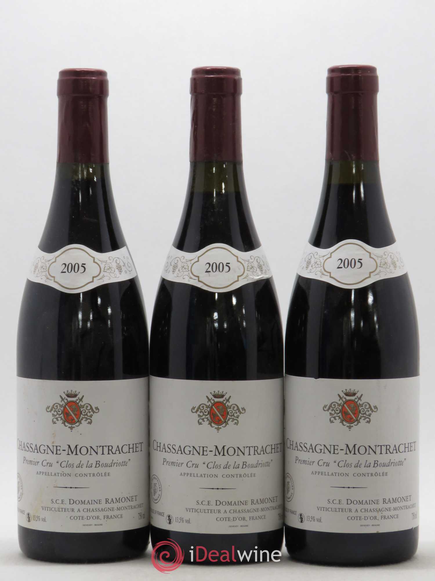 Chassagne-Montrachet 1er Cru Clos de la Boudriotte Ramonet (Domaine) 2005 - Lot de 3 bouteilles - 0