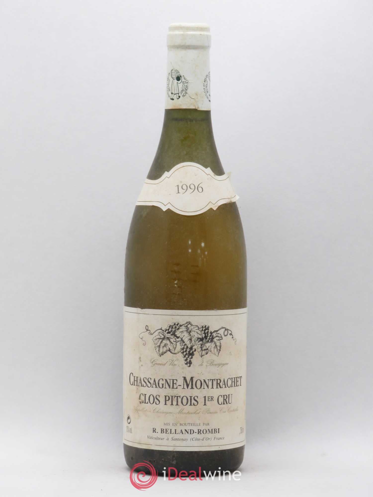 Chassagne-Montrachet 1er Cru Clos Pitois Roger Belland Rombi 1996 - Lot de 1 bouteille - 0