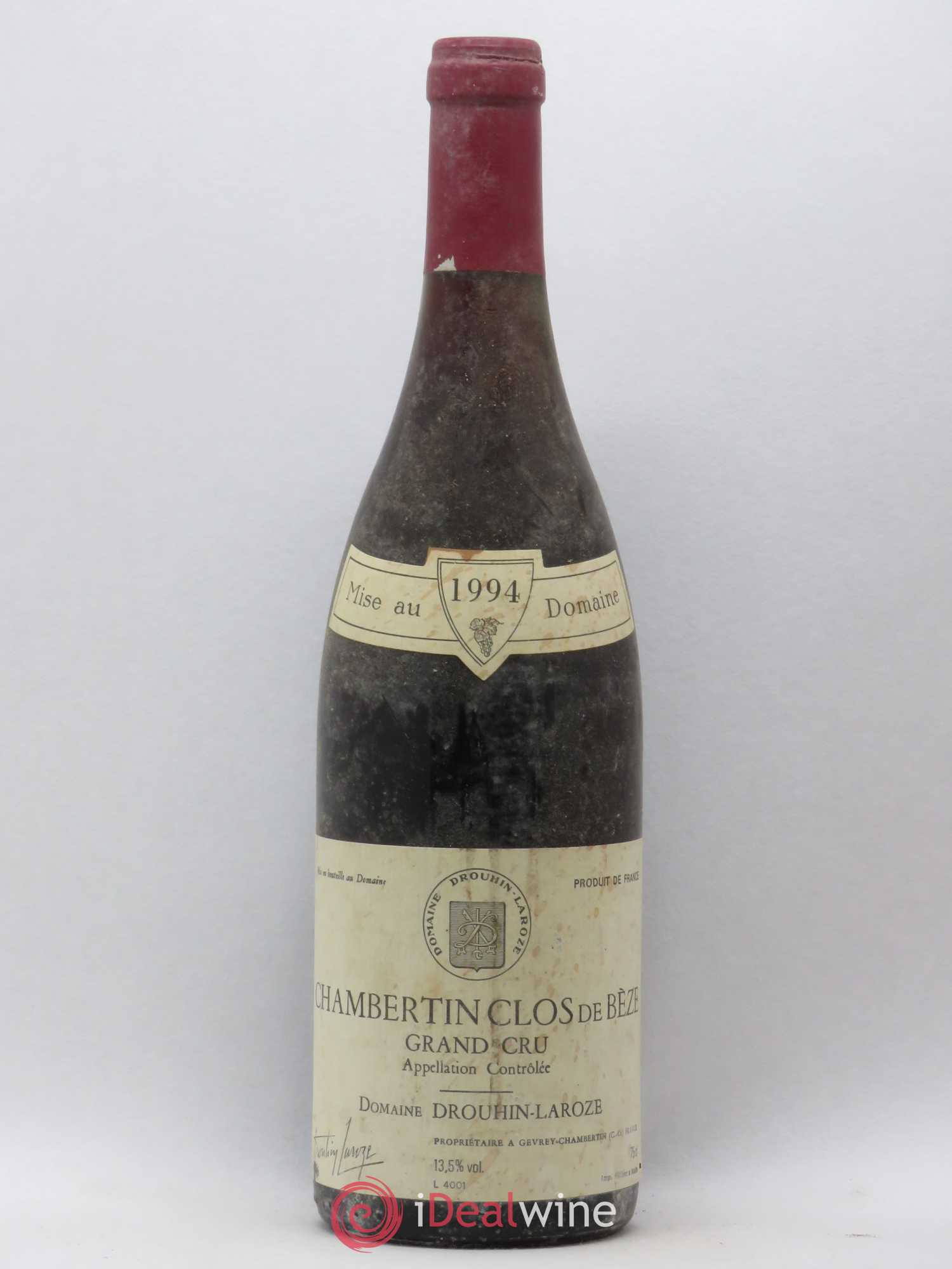 Chambertin Clos de Bèze Grand Cru Domaine Drouhin-Laroze 1994 - Lot de 1 bouteille - 0