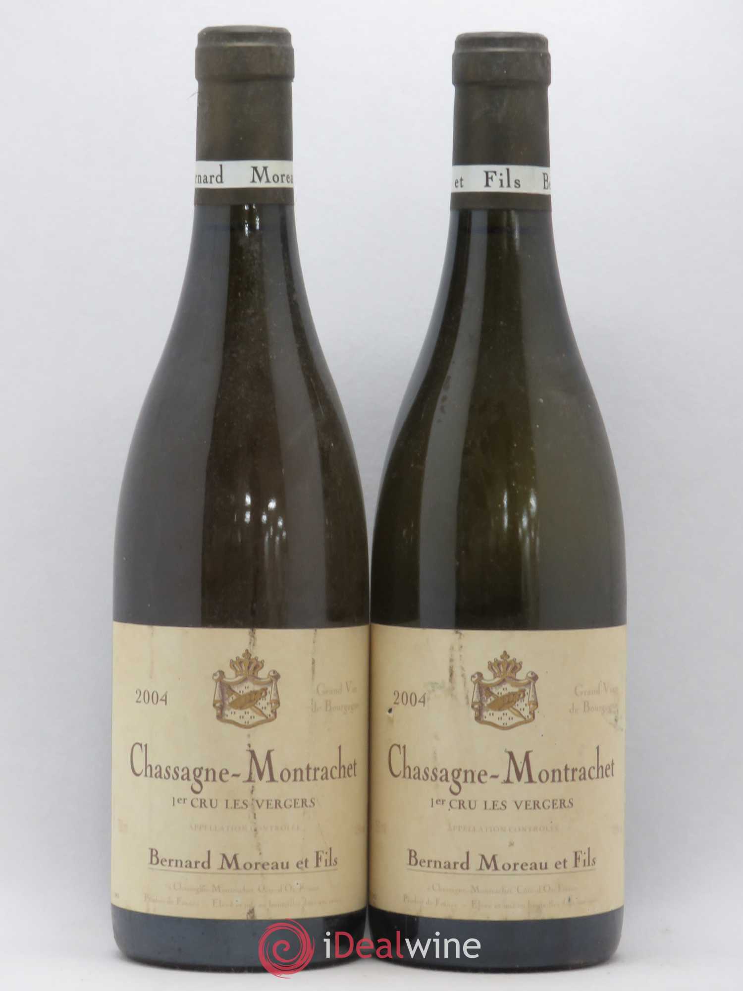 Chassagne-Montrachet 1er Cru Les Vergers Bernard Moreau 2004 - Posten von 2 Flaschen - 0