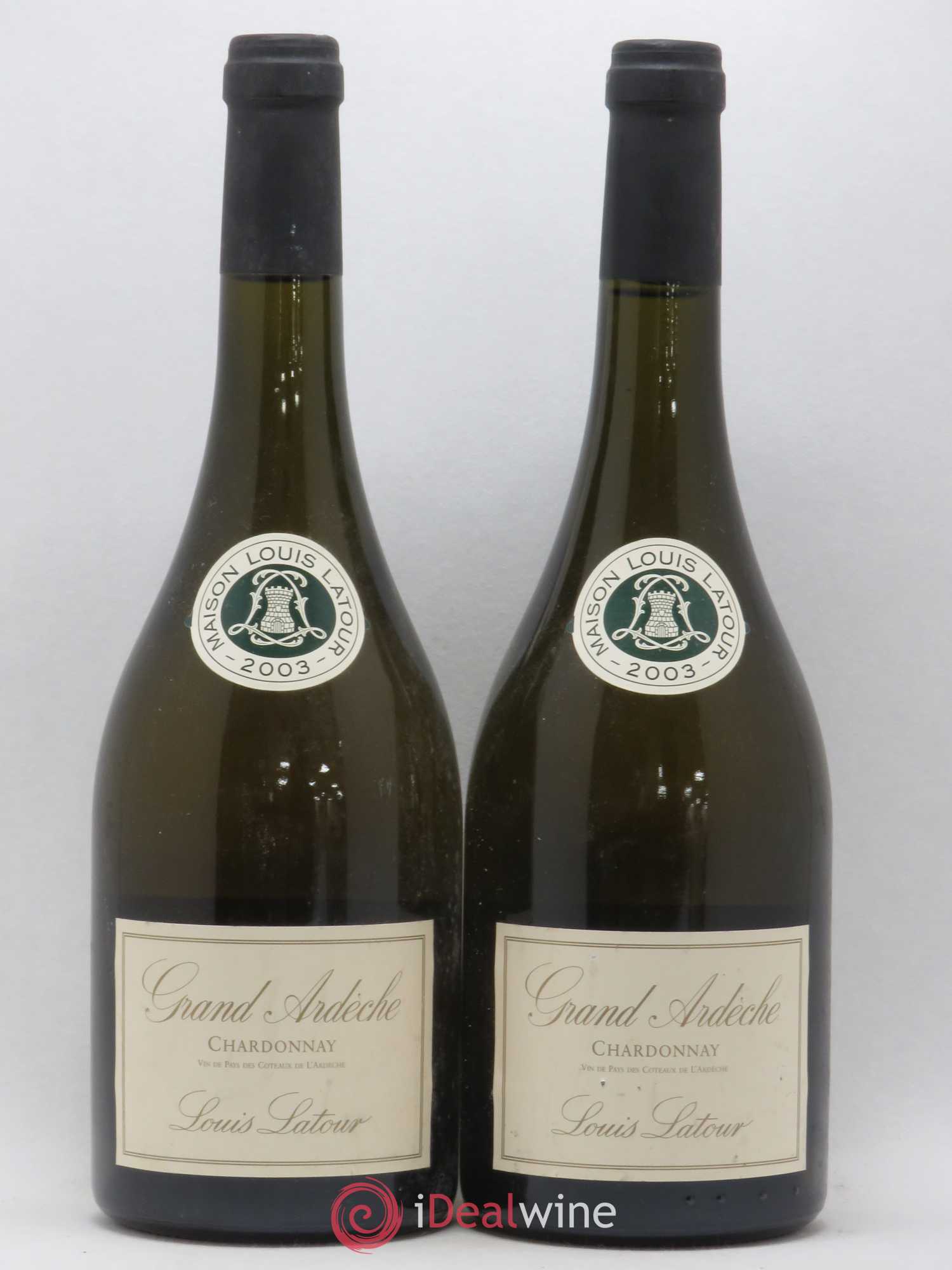 Rhône IGP Ardeche Grand Ardeche Louis Latour 2003 - Posten von 2 Flaschen - 0