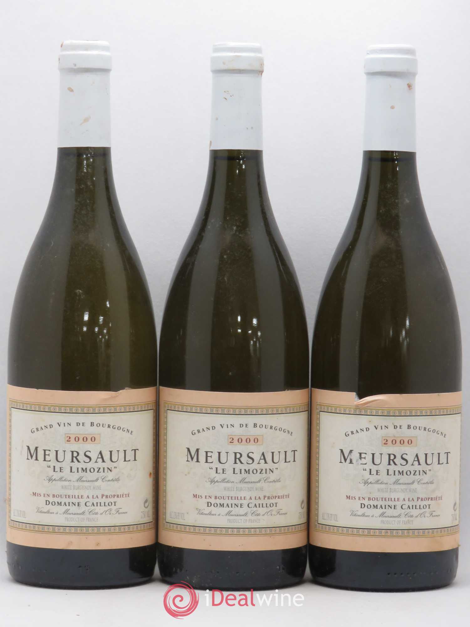 Meursault Le Limozin Domaine Michel Caillot 2000 - Posten von 3 Flaschen - 0