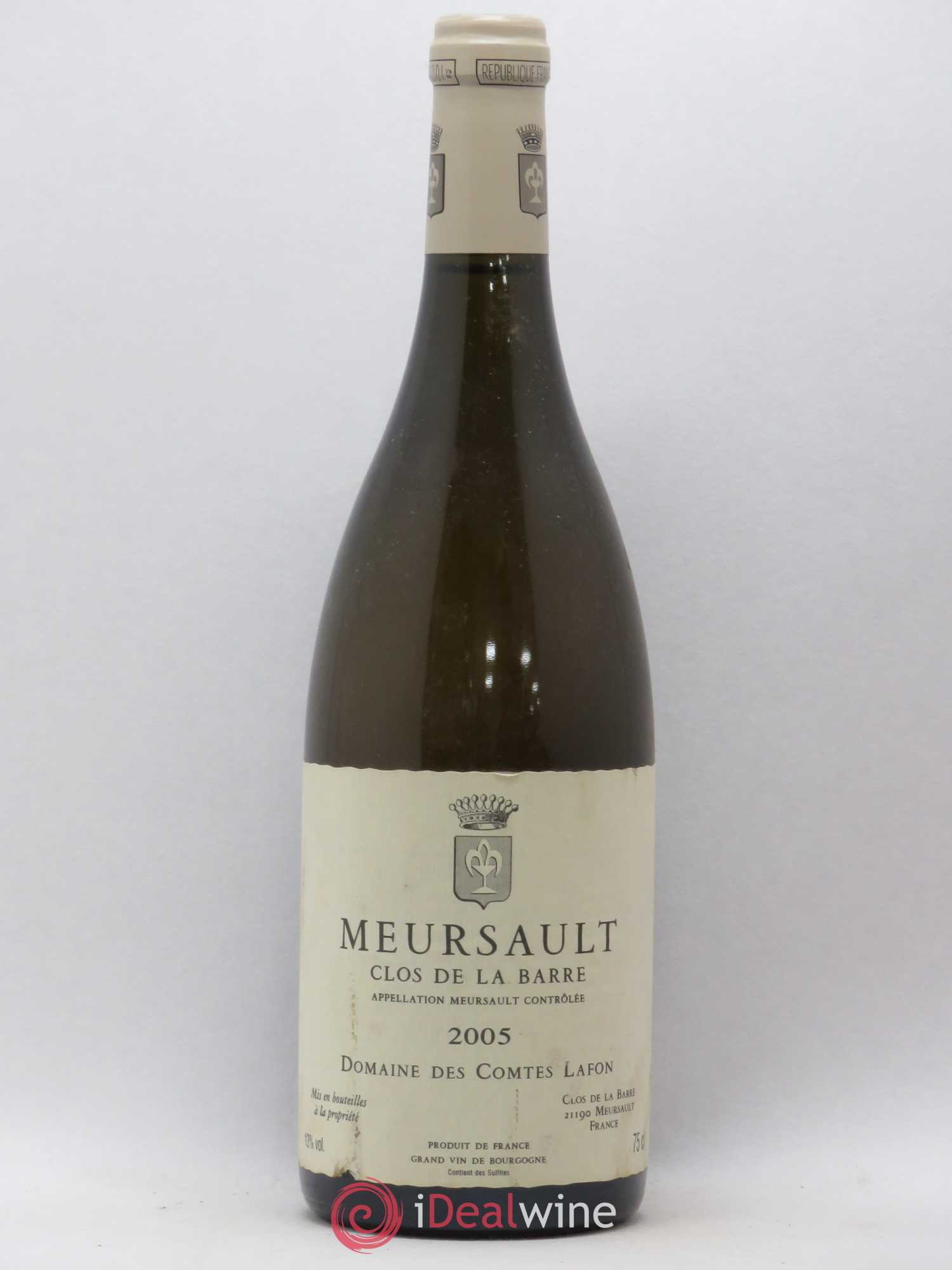 Meursault Clos de la Barre Comtes Lafon (Domaine des) 2005 - Lot de 1 bouteille - 0