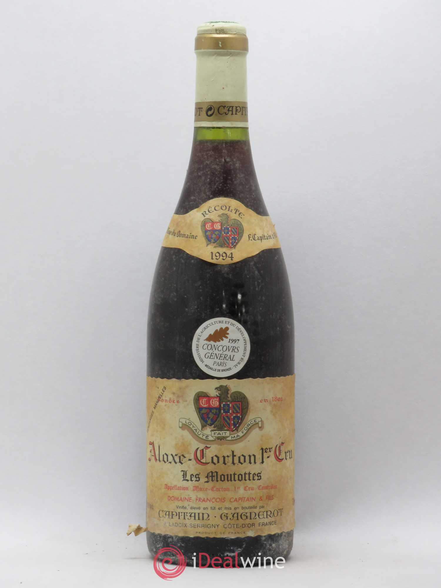 Aloxe-Corton 1er Cru Les Moutottes Capitain Gagnerot 1994 - Lot de 1 bouteille - 0