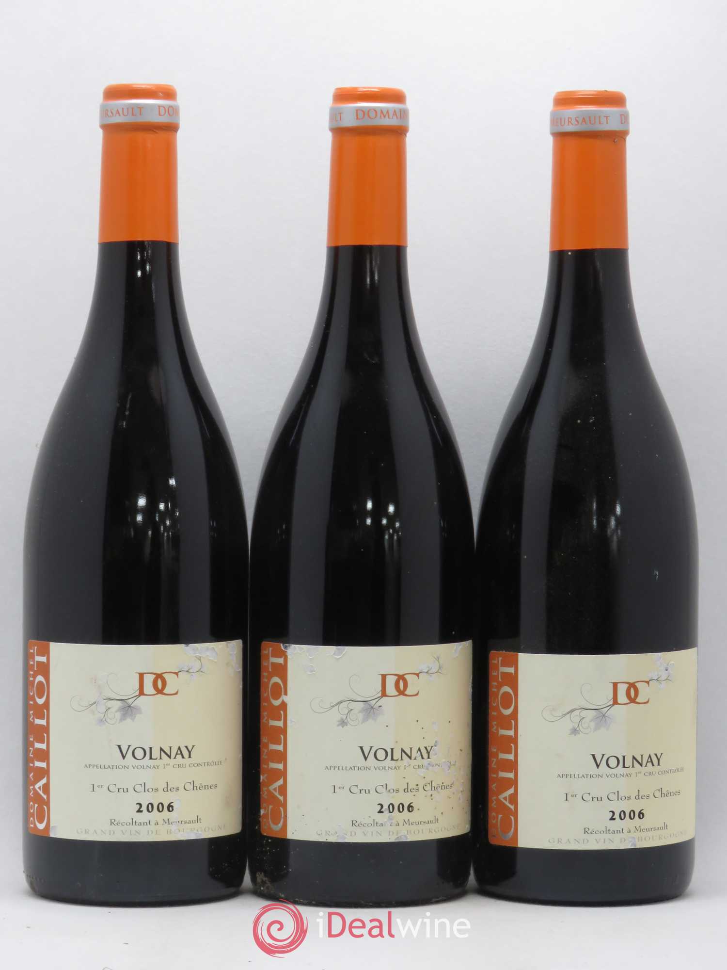 Volnay 1er Cru Clos des chênes Domaine Michel Caillot 2006 - Posten von 3 Flaschen - 0