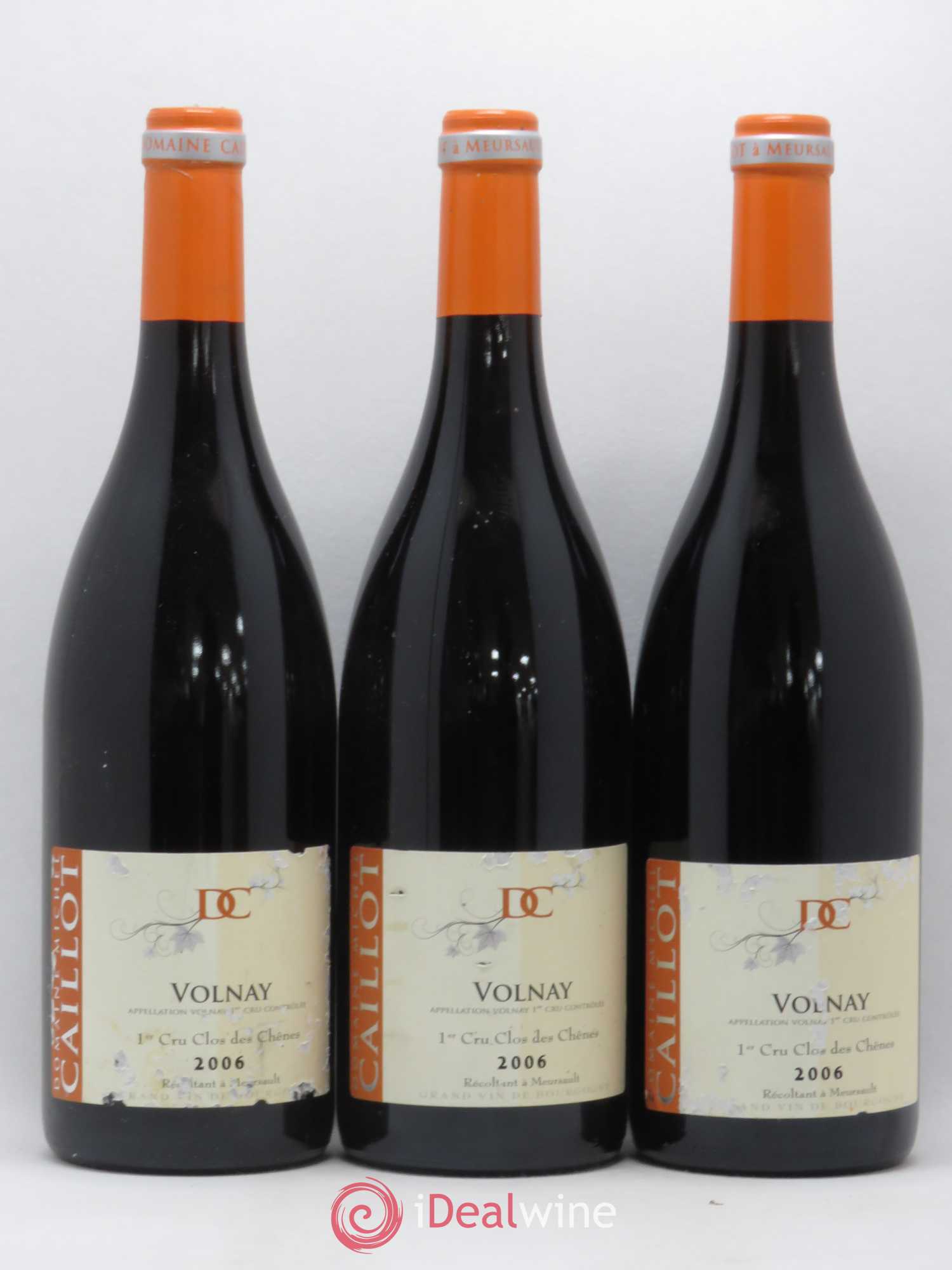 Volnay 1er Cru Clos des chênes Domaine Michel Caillot 2006 - Posten von 3 Flaschen - 0