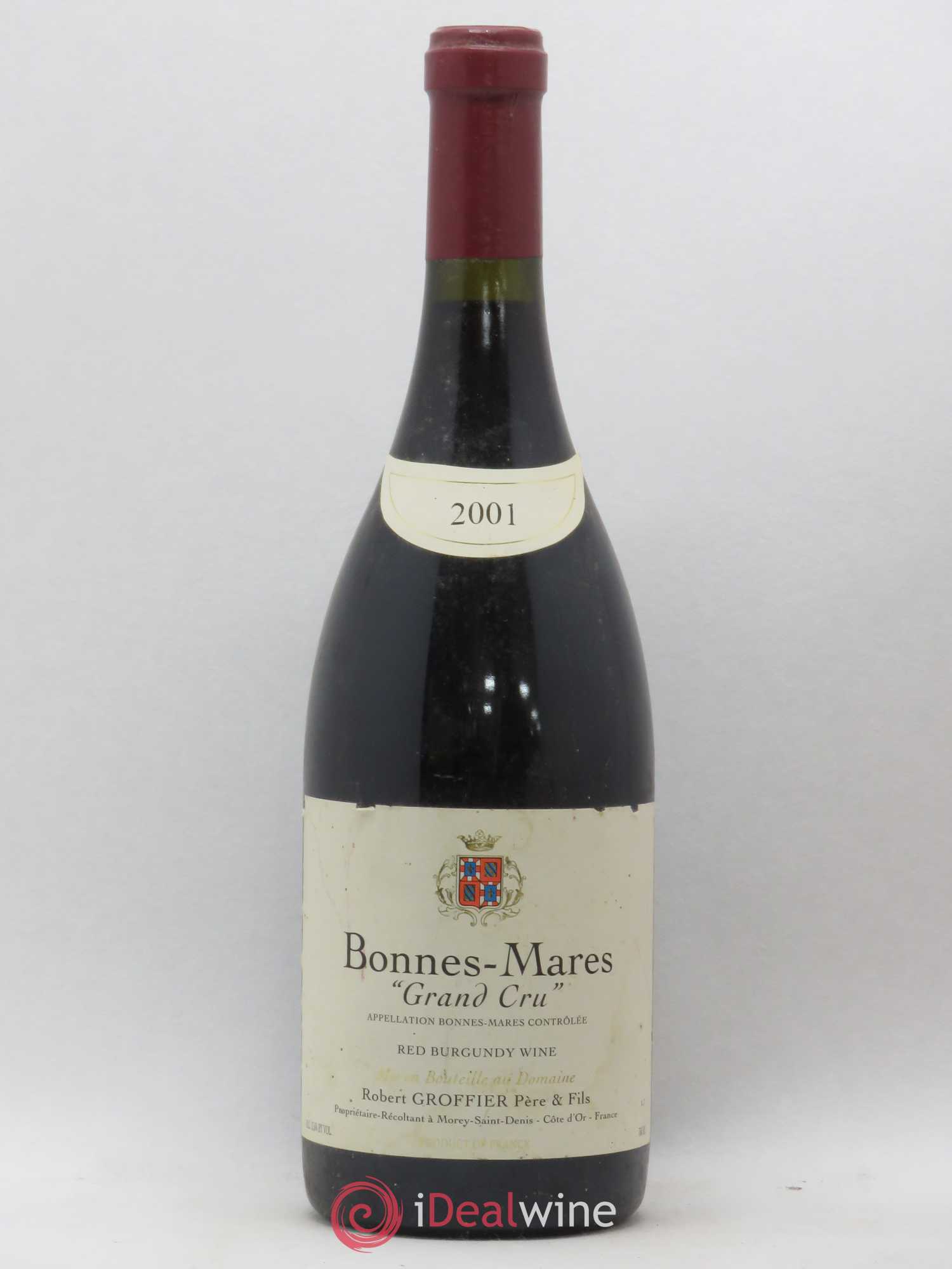 Bonnes-Mares Grand Cru Robert Groffier Père & Fils (Domaine) 2001 - Lot de 1 bouteille - 0