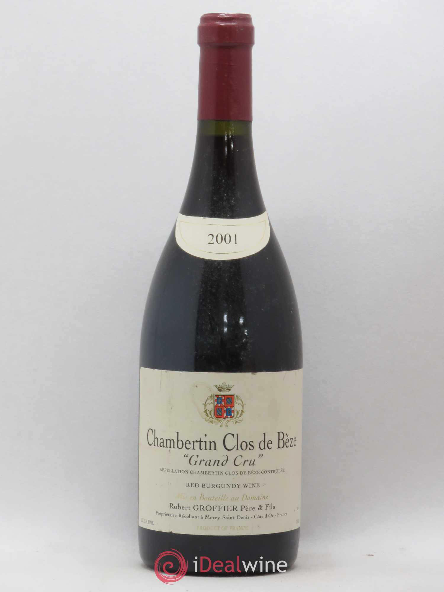 Chambertin Clos de Bèze Grand Cru Robert Groffier Père & Fils (Domaine) 2001 - Lot de 1 bouteille - 0
