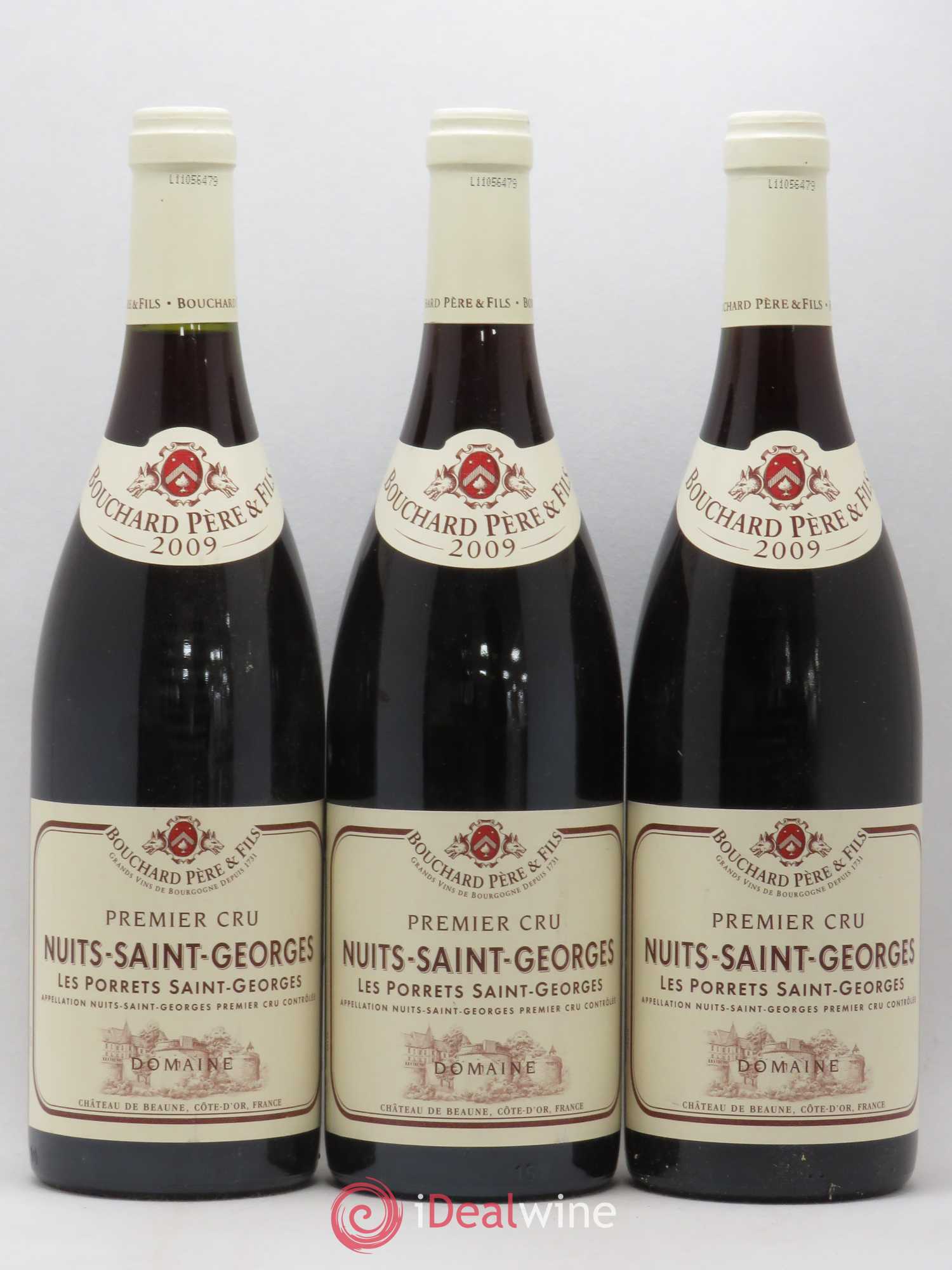 Nuits-Saint-Georges 1er Cru Les Porrets Saint-Georges Bouchard Père & Fils 2009 - Lot de 3 bouteilles - 0