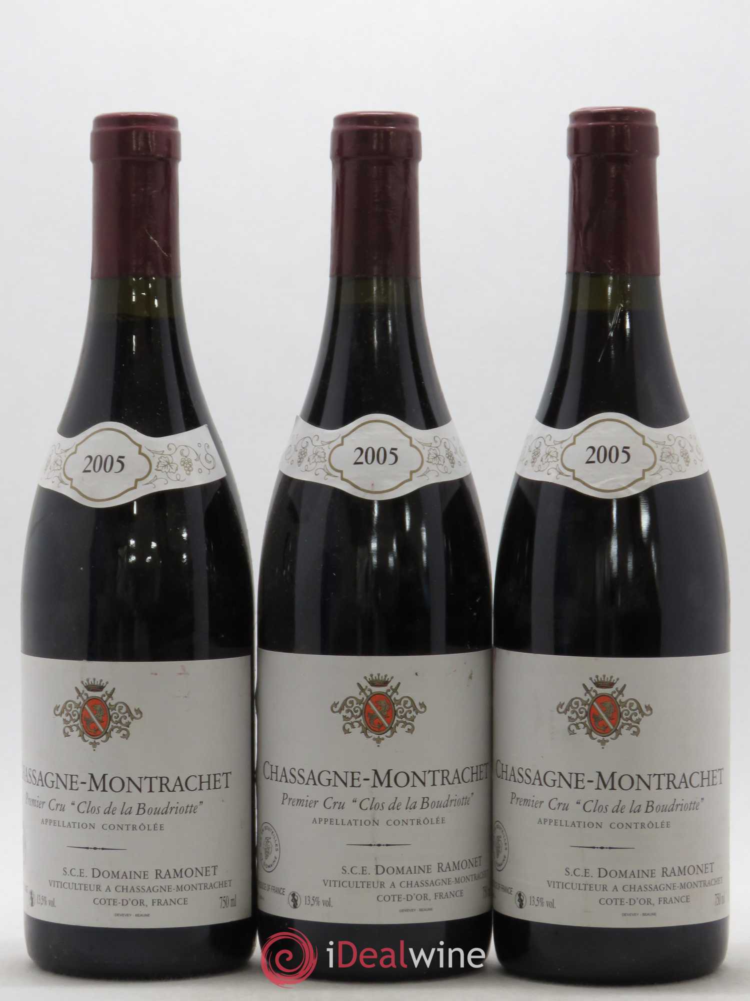 Chassagne-Montrachet 1er Cru Clos de la Boudriotte Ramonet (Domaine) 2005 - Lot de 3 bouteilles - 0