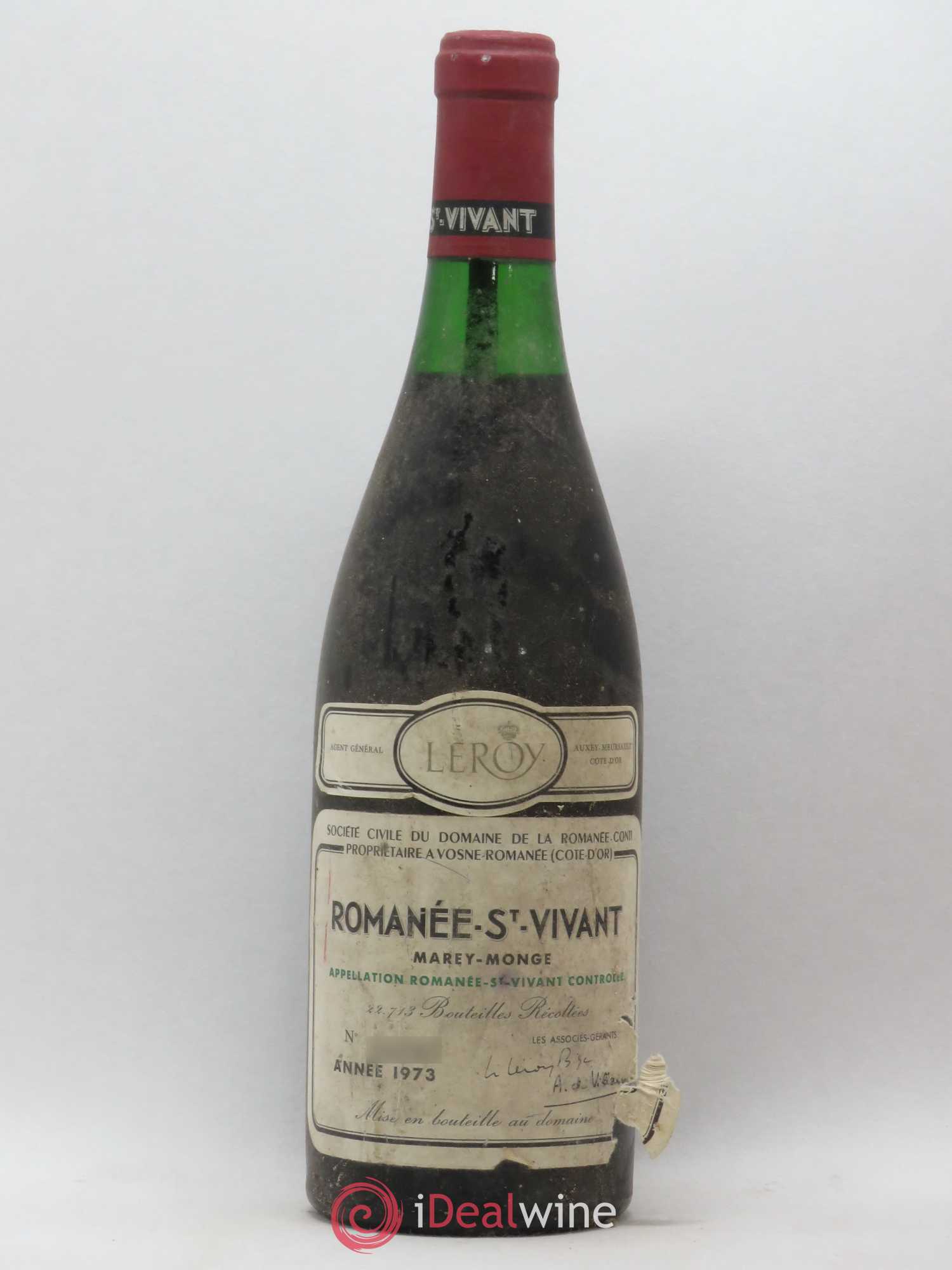 Romanée-Saint-Vivant Grand Cru Domaine de la Romanée-Conti 1973 - Lot de 1 bouteille - 0